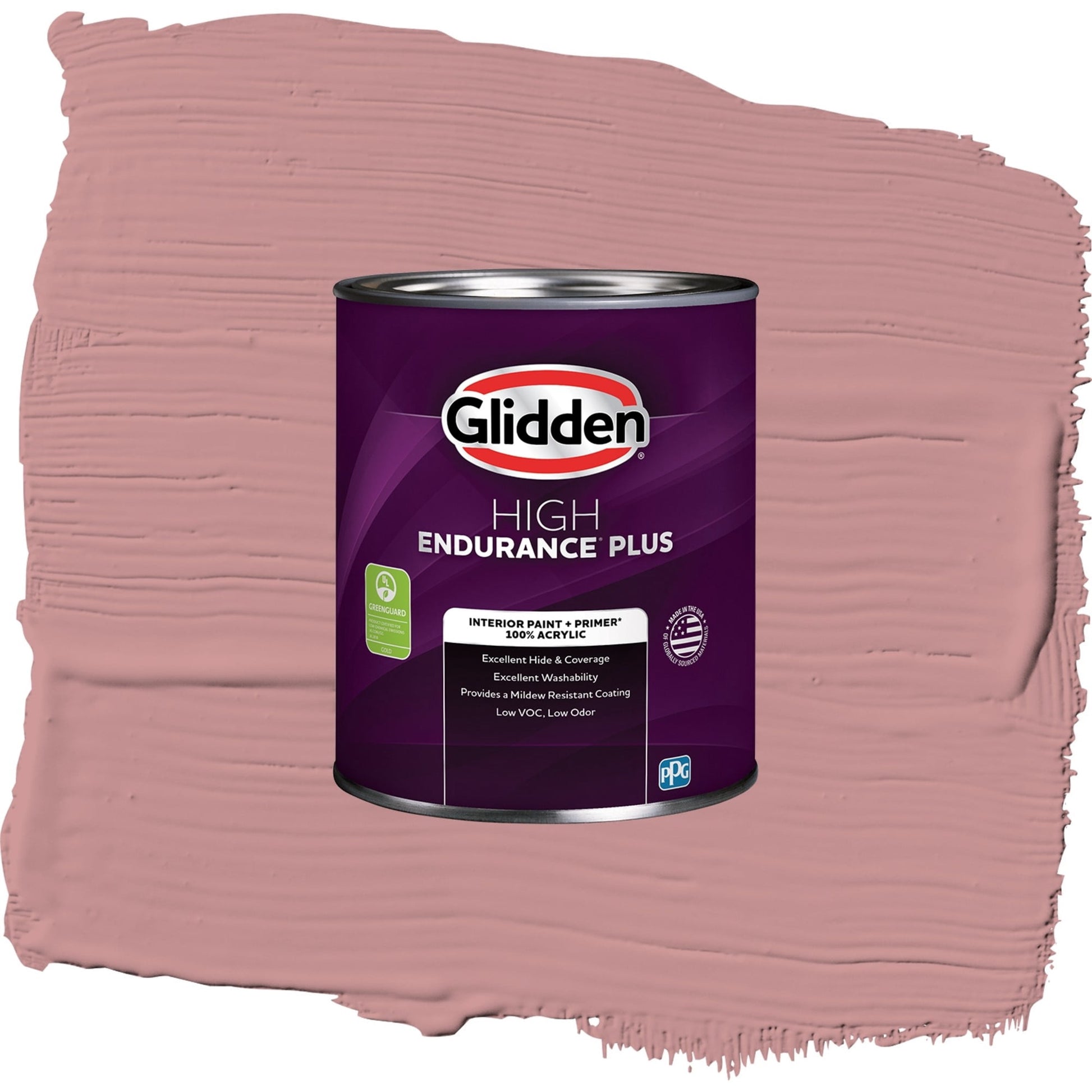 Glidden HEP Floral Tapestry / Pink, Semi-Gloss Interior Paint with Primer, 1 Quart