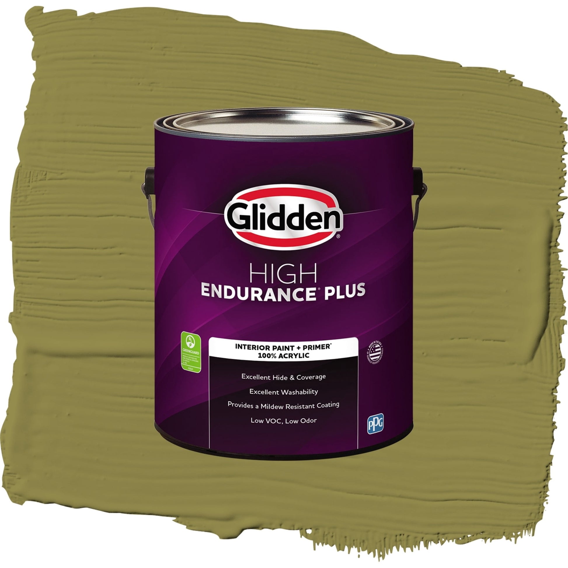 Glidden HEP Frog's Legs / Green, Flat Interior Paint with Primer, 1 Gallon