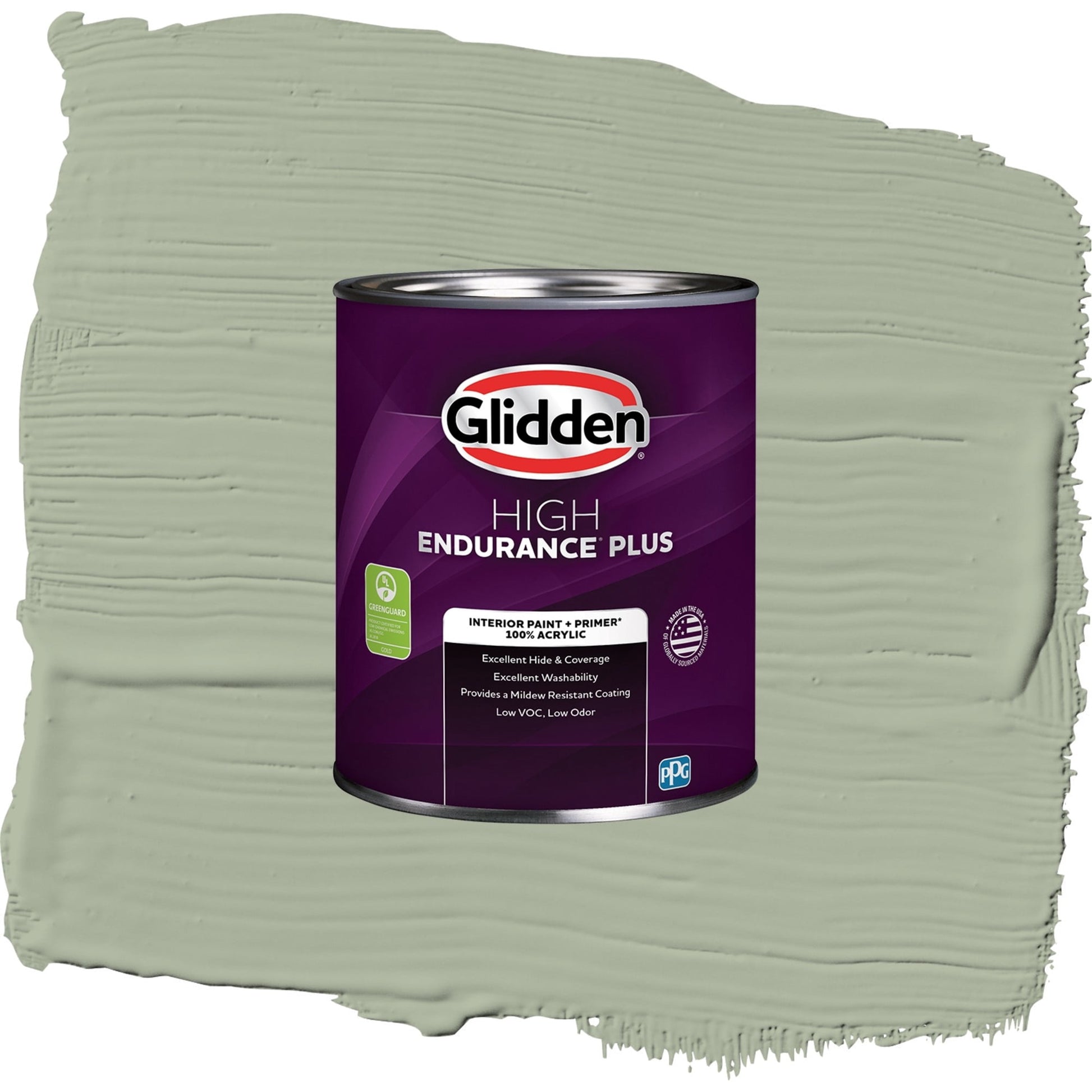 Glidden HEP Gargoyle / Green, Eggshell Interior Paint with Primer, 1 Quart