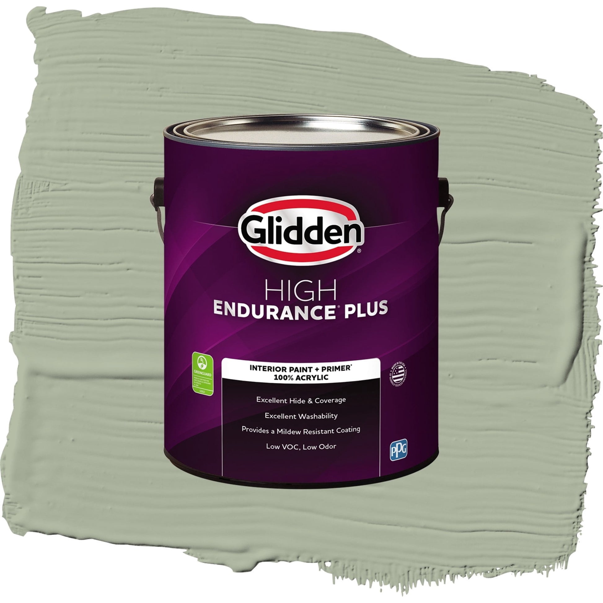 Glidden HEP Gargoyle / Green, Semi-Gloss Interior Paint with Primer, 1 Gallon
