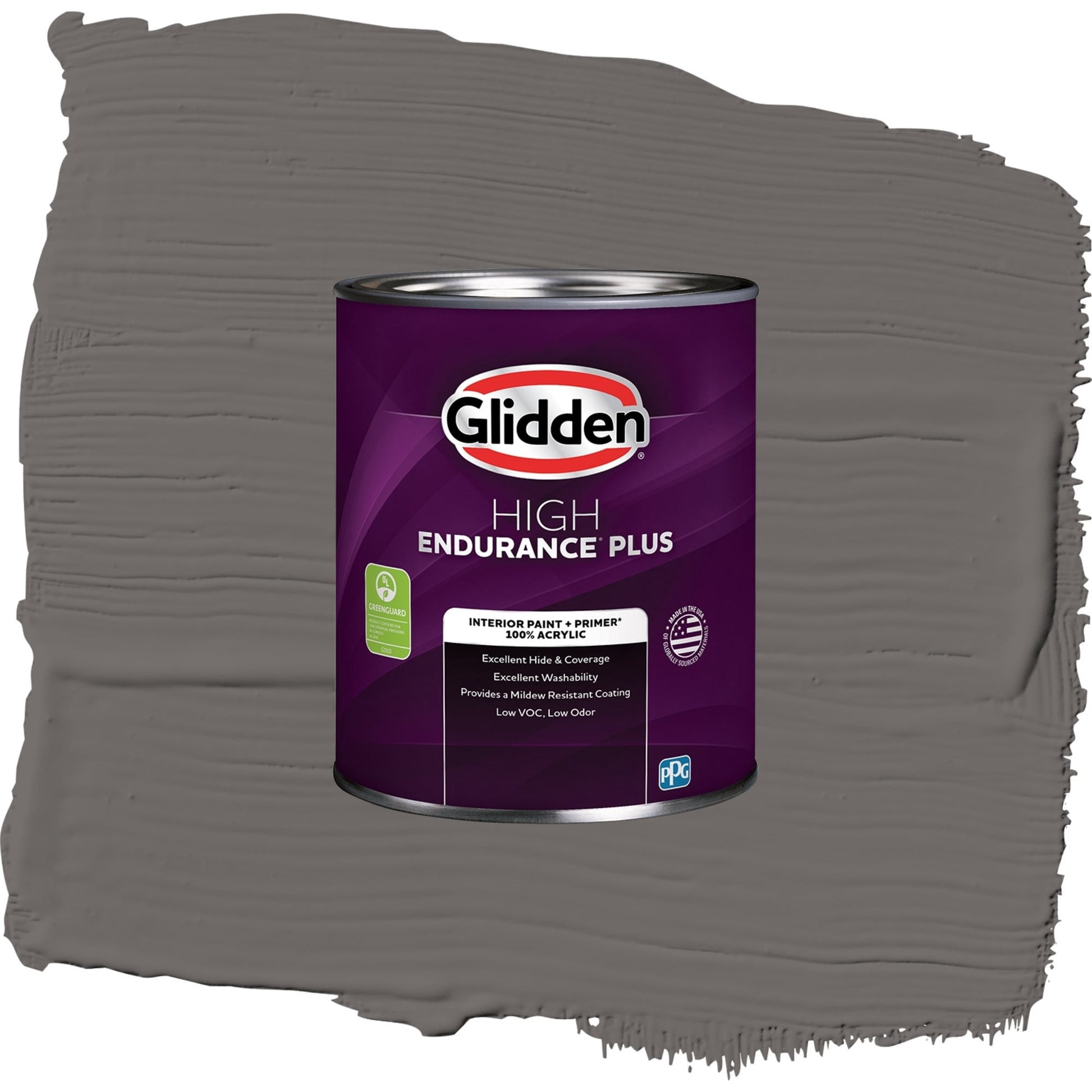 Glidden HEP Gibraltar Gray / Grey, Semi-Gloss Interior Paint with Primer, 1 Quart
