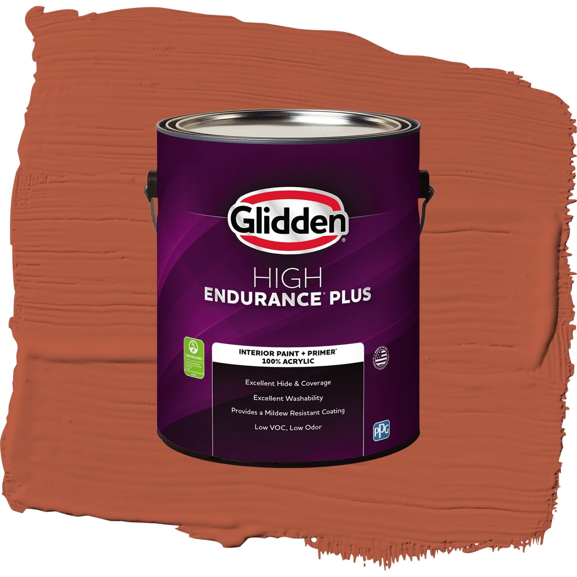 Glidden HEP Glowing Firelight / Orange, Eggshell Interior Paint with Primer, 1 Gallon