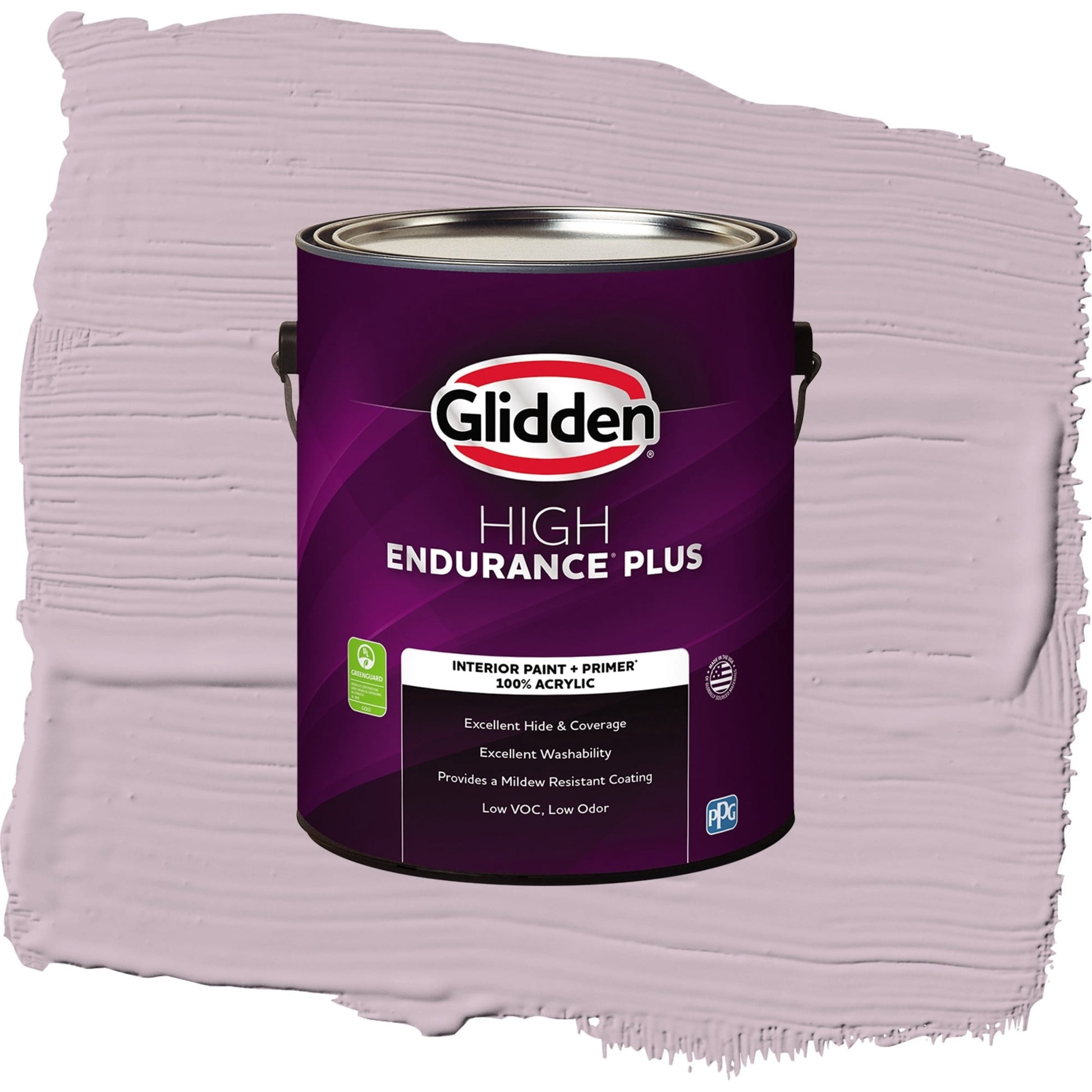 Glidden HEP High Society / Purple, Flat Interior Paint with Primer, 1 Gallon