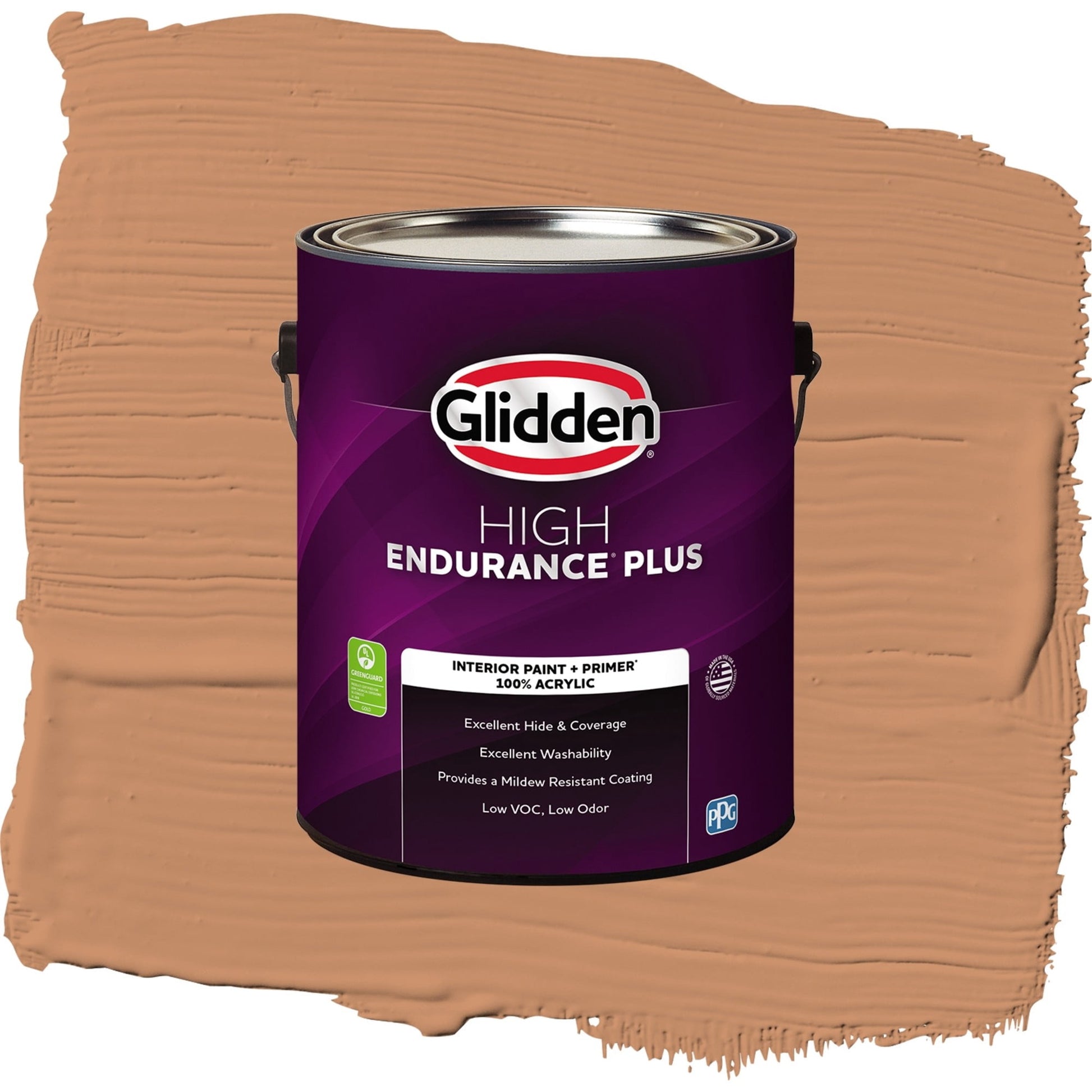 Glidden HEP Hitching Post / Orange, Eggshell Interior Paint with Primer, 1 Gallon