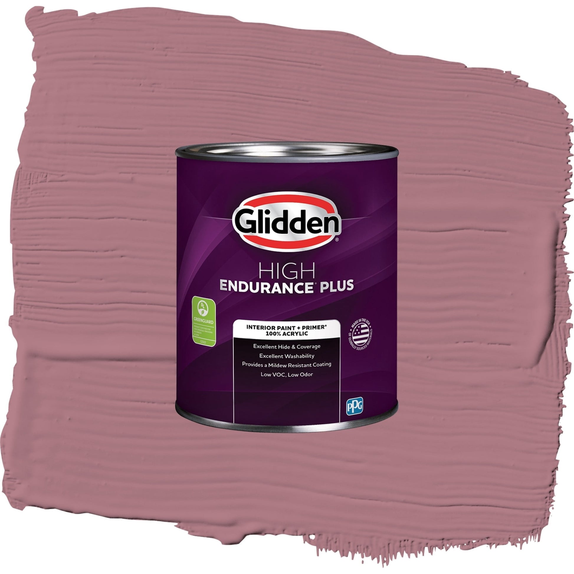 Glidden HEP Mauve Madness / Purple, Semi-Gloss Interior Paint with Primer, 1 Quart