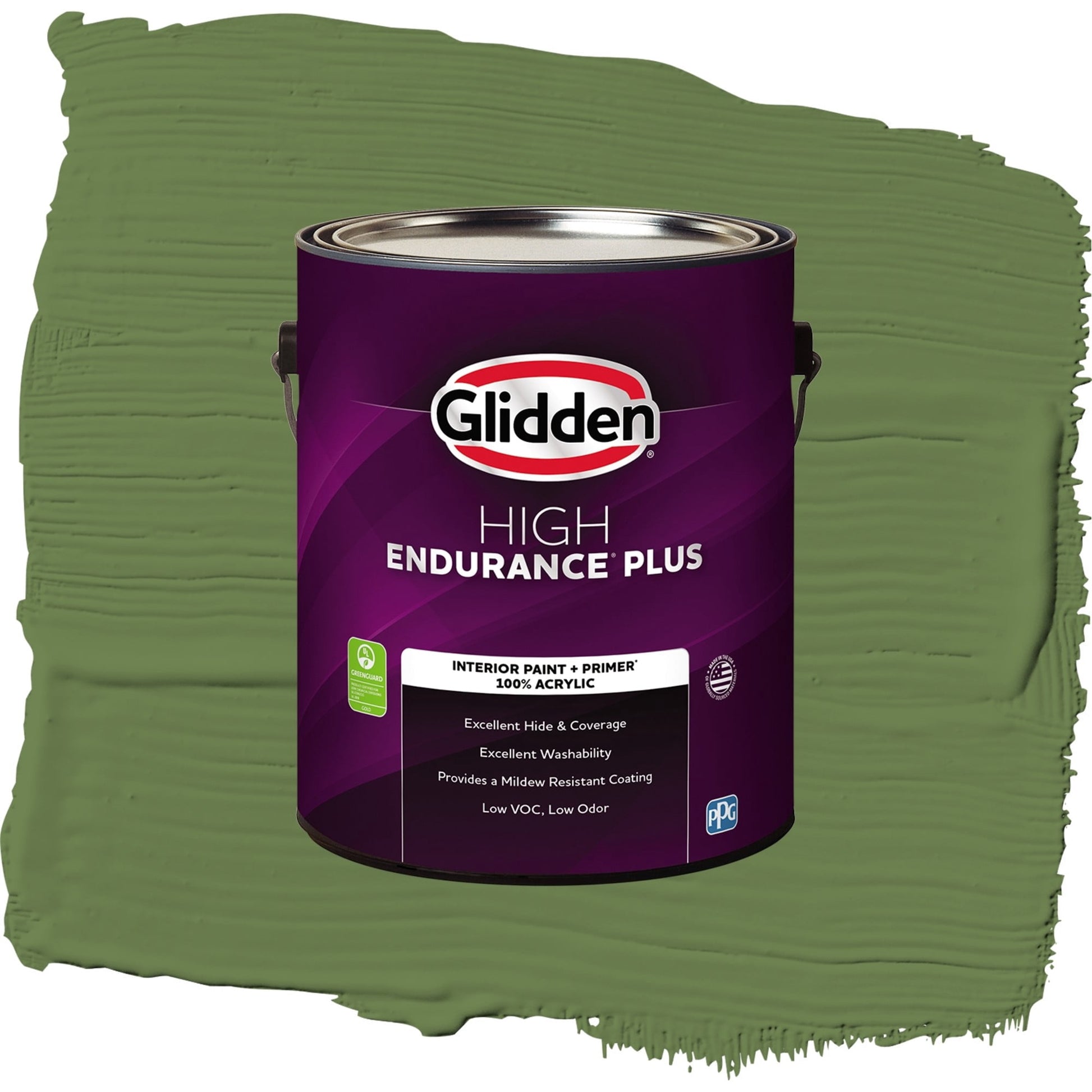 Glidden HEP Mint Leaves / Green, Flat Interior Paint with Primer, 1 Gallon