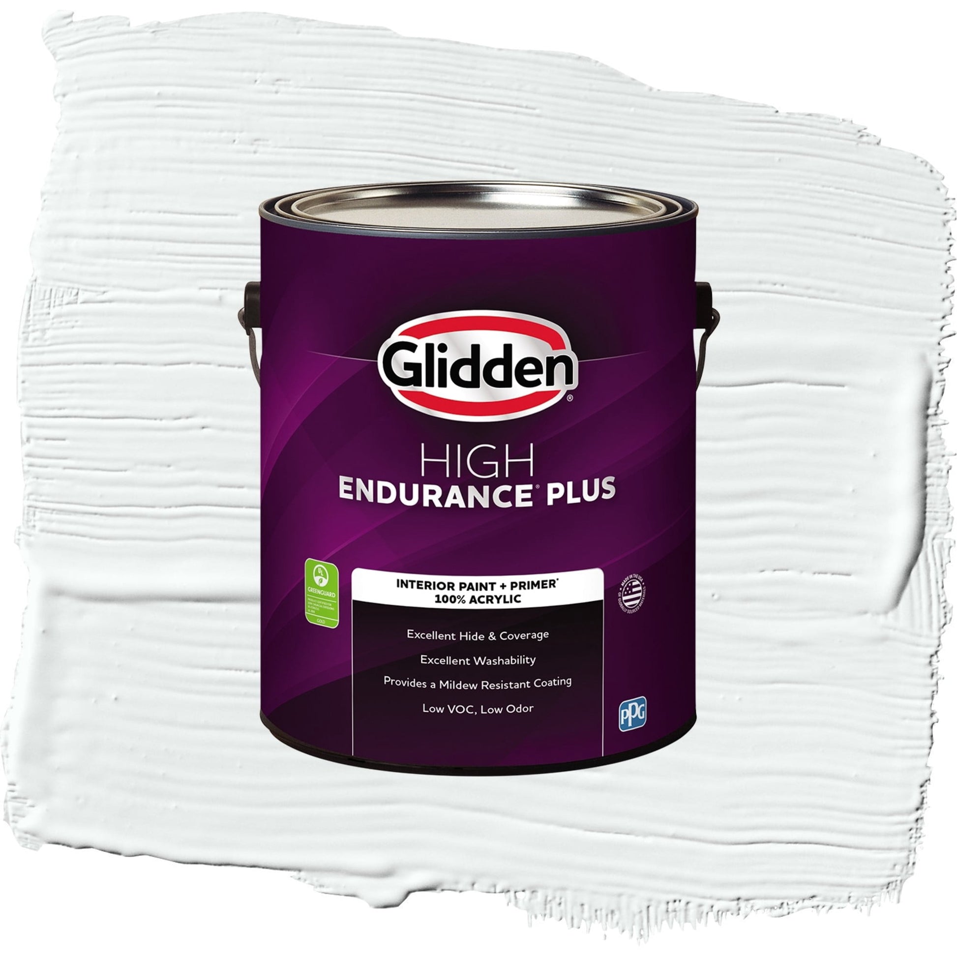 Glidden HEP Moonlit Snow / Gray, Flat Interior Paint with Primer, 1 Gallon