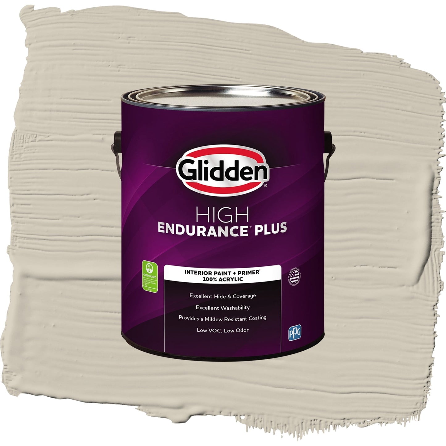 Glidden HEP Ostrich Feather / Beige, Flat Interior Paint with Primer, 1 Gallon
