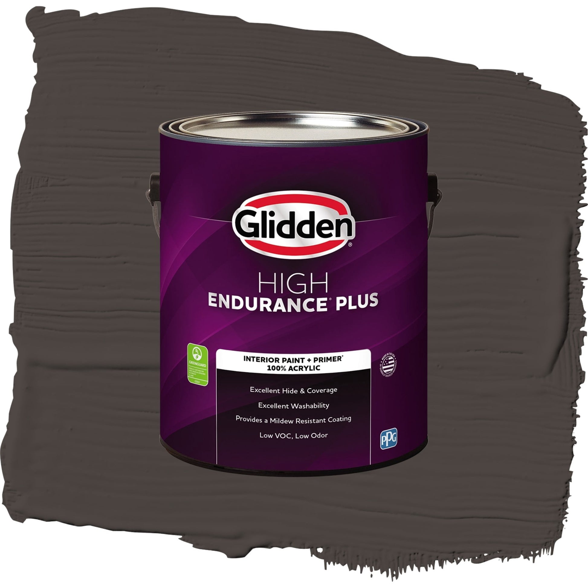 Glidden HEP Phantom Mist / Brown, Eggshell Interior Paint with Primer, 1 Gallon
