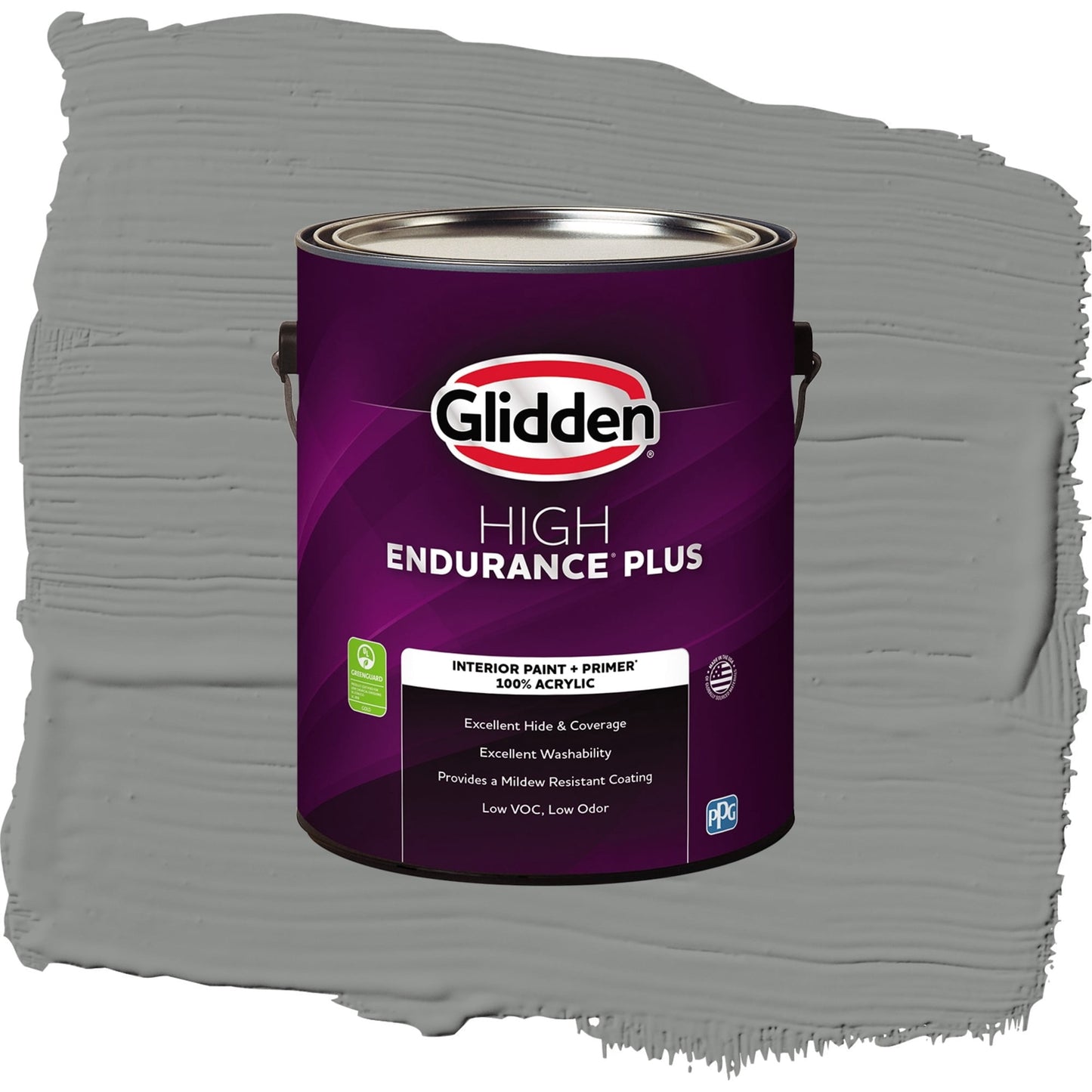 Glidden HEP Phoenix Fossil / Gray, Eggshell Interior Paint with Primer, 1 Gallon