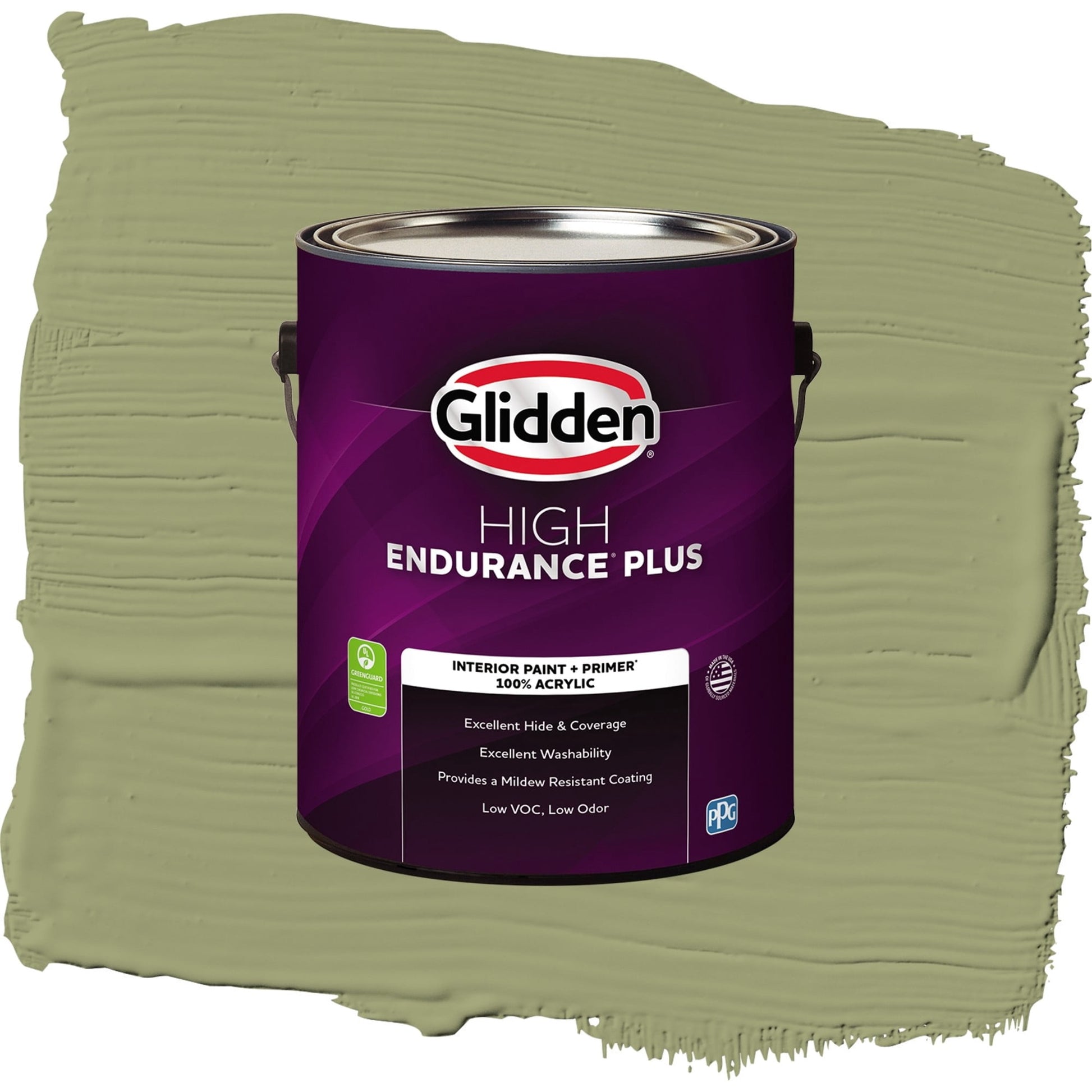 Glidden HEP Pine Trail / Green, Eggshell Interior Paint with Primer, 1 Gallon