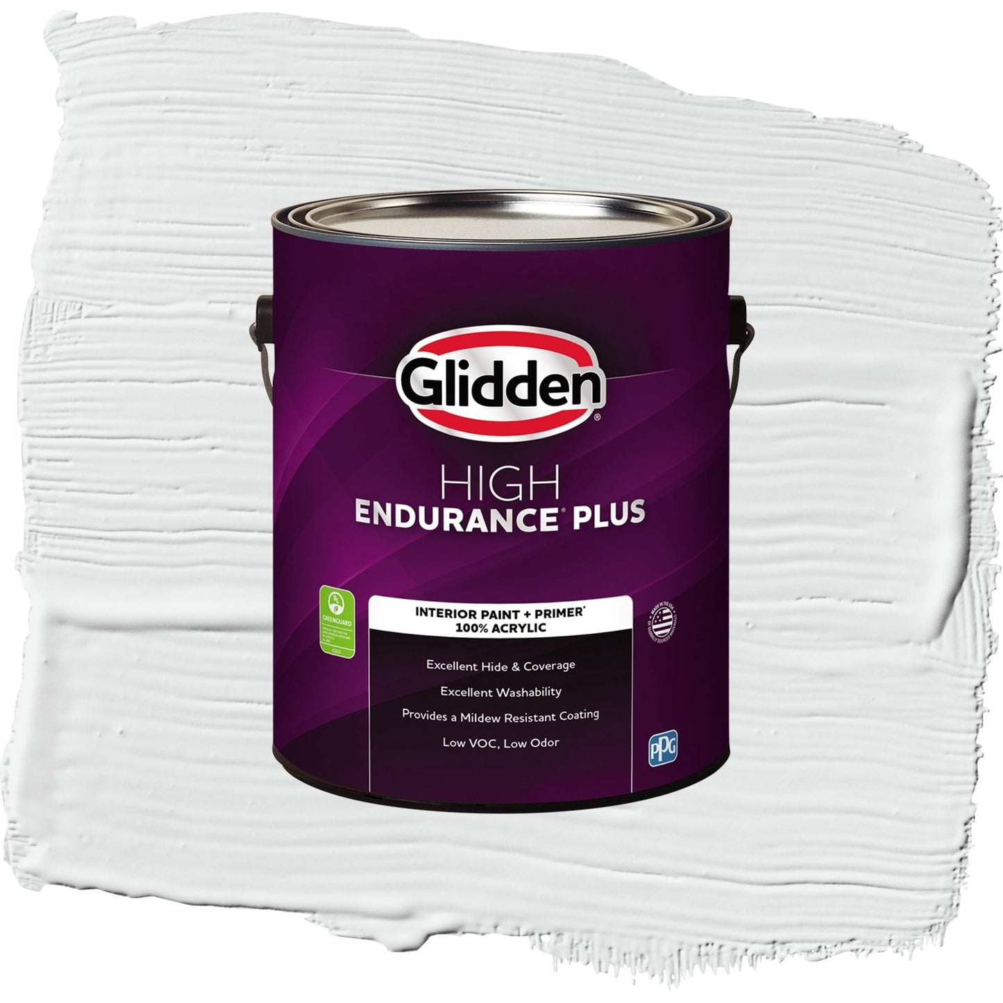 Glidden HEP Radisson / White Semi-Gloss Interior Paint with Primer, 1 Gallon
