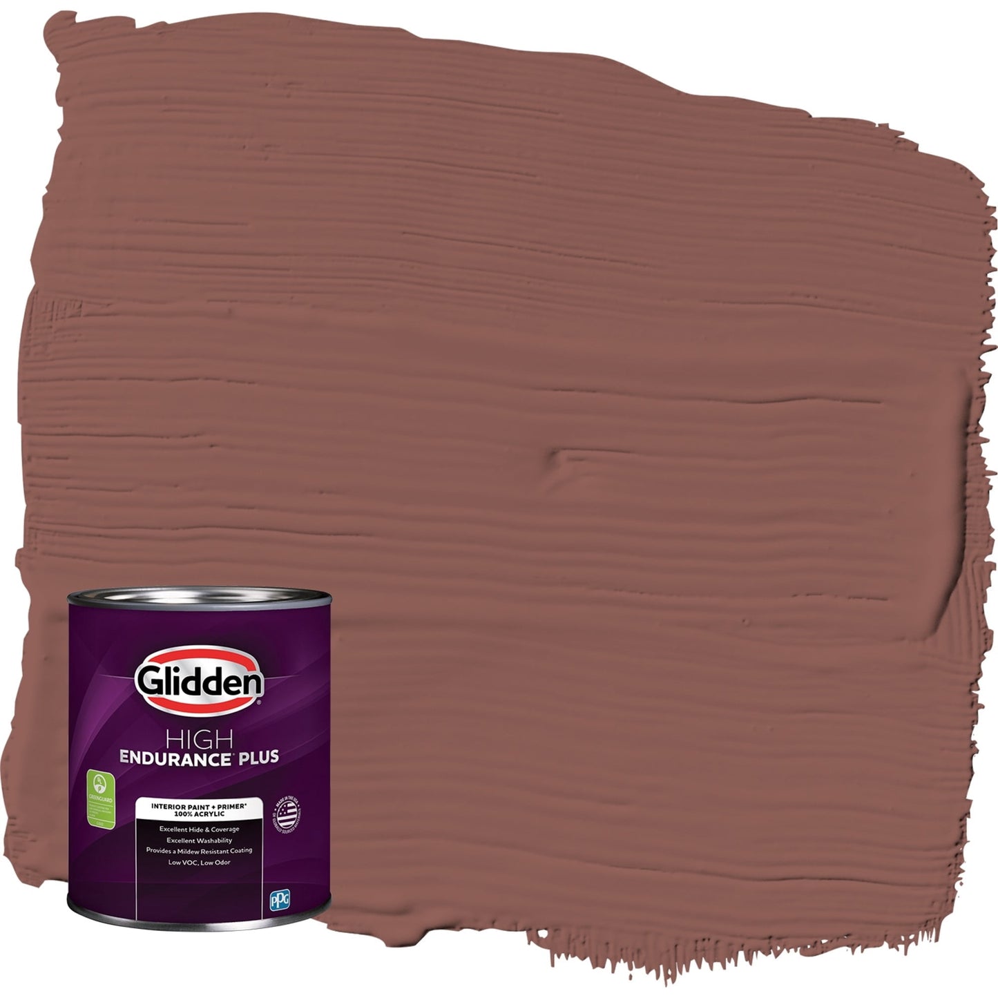 Glidden HEP Raspberry Truffle / Red, Flat Interior Paint with Primer, 1 Quart