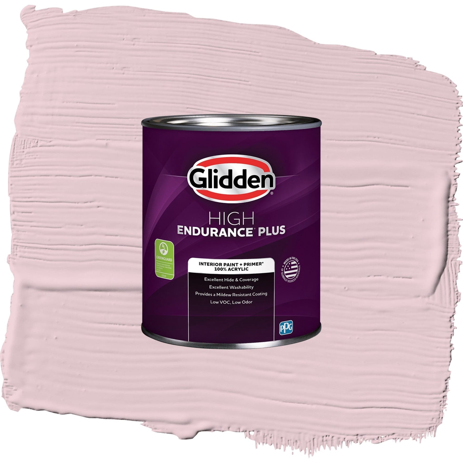 Glidden HEP Rose Cloud / Pink, Eggshell Interior Paint with Primer, 1 Quart
