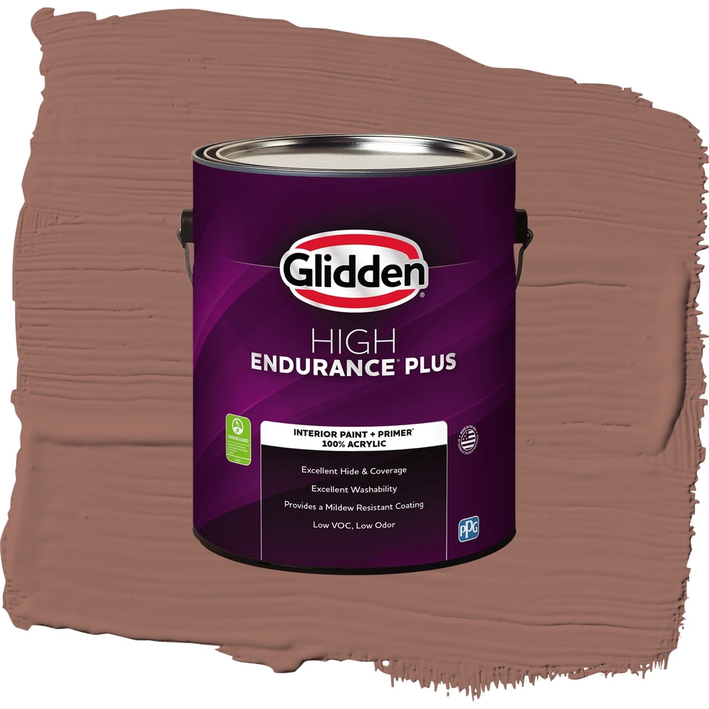 Glidden HEP Safari Brown / Brown, Semi-Gloss Interior Paint with Primer, 1 Gallon