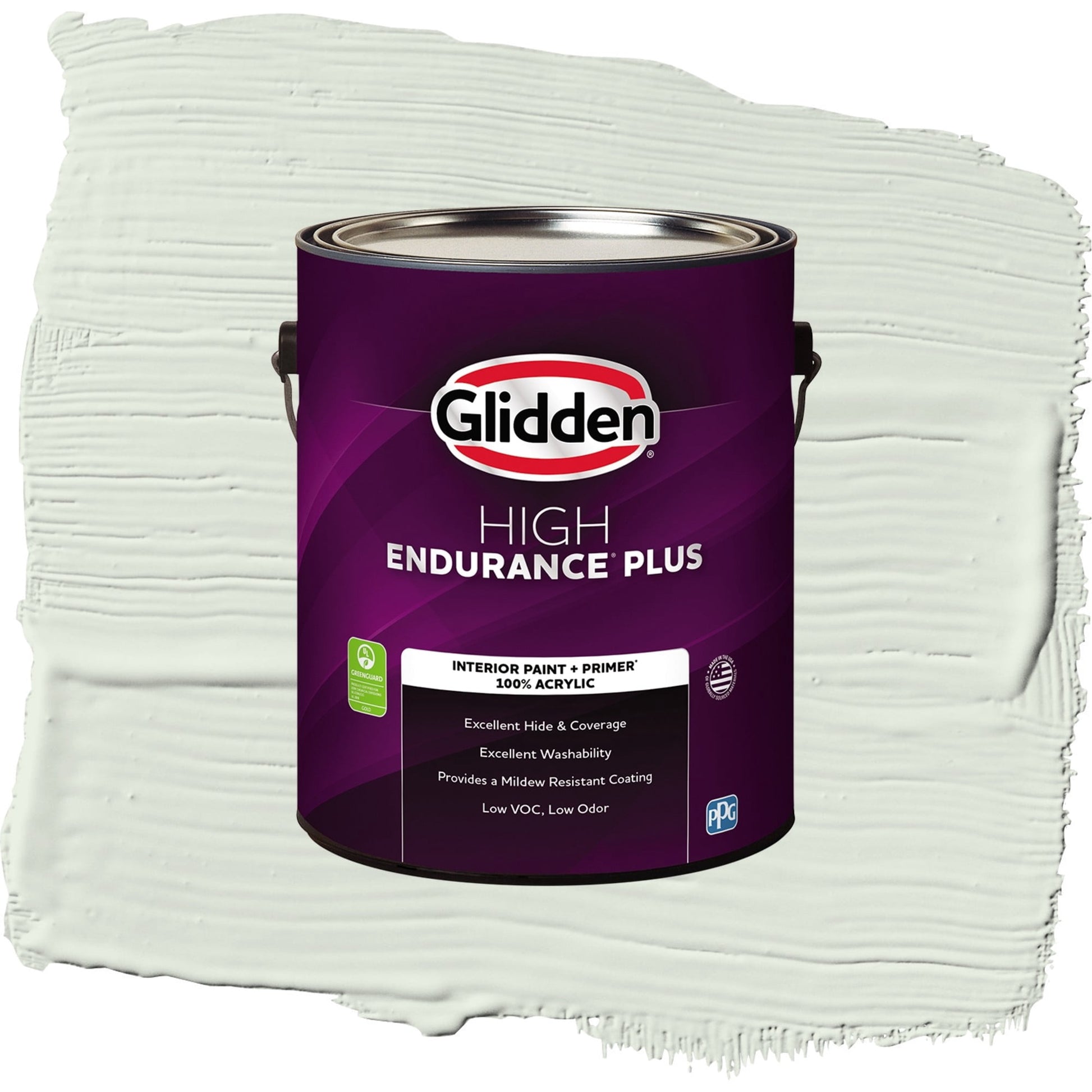 Glidden HEP Salty Breeze / Green, Flat Interior Paint with Primer, 1 Gallon