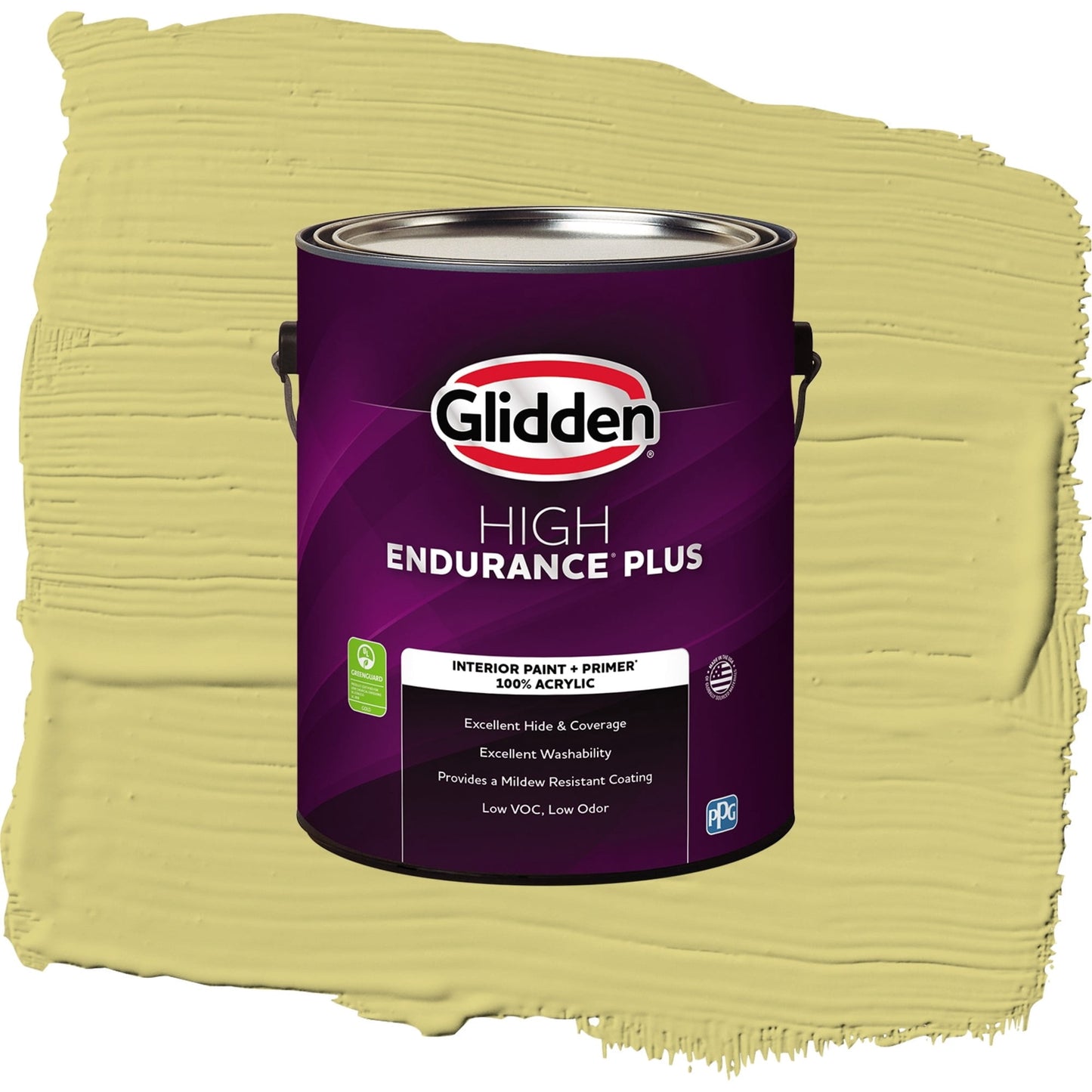 Glidden HEP Serene Scene / Green, Flat Interior Paint with Primer, 1 Gallon
