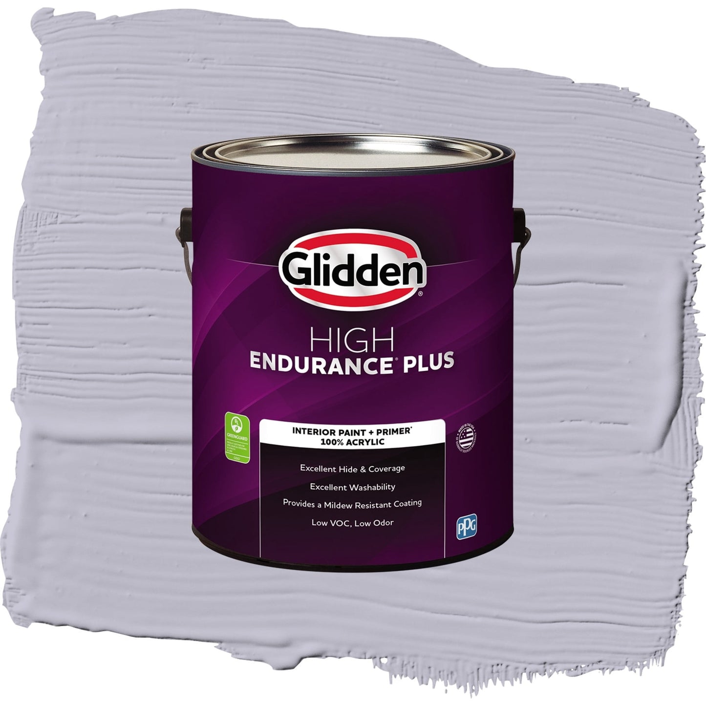 Glidden HEP Silverberry / Purple, Flat Interior Paint with Primer, 1 Gallon