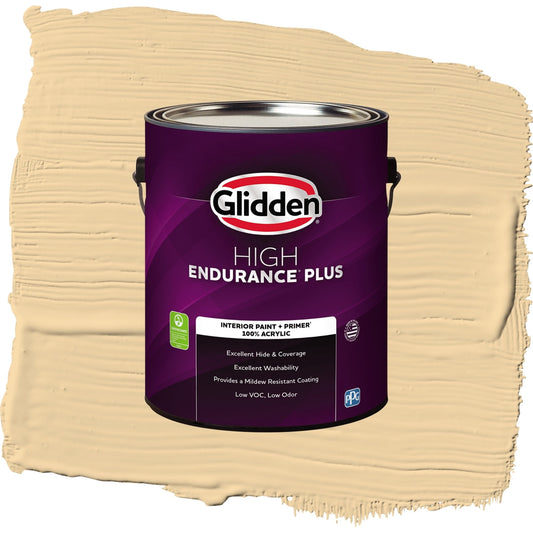 Glidden HEP Spice is Nice / Yellow, Flat Interior Paint with Primer, 1 Gallon