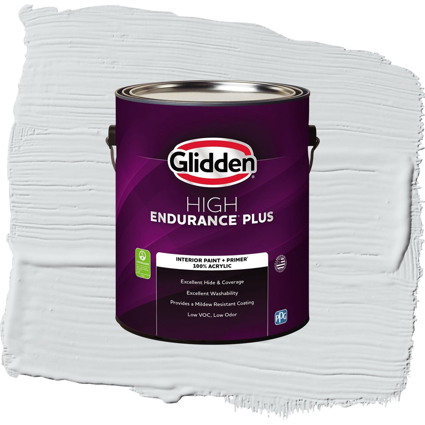 Glidden HEP Spring Thaw / White Flat Interior Paint with Primer, 1 Gallon
