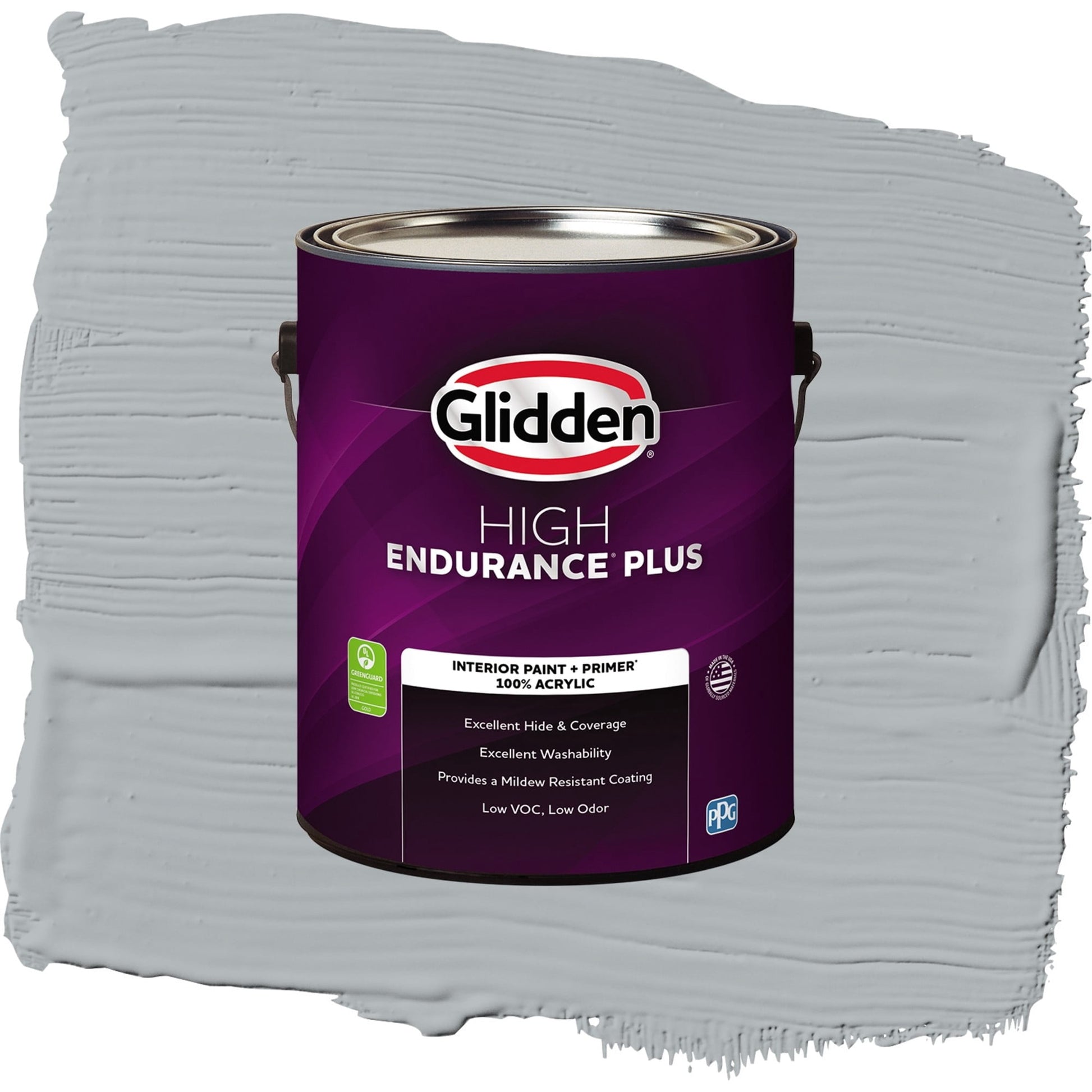 Glidden HEP Stargazer / Gray, Semi-Gloss Interior Paint with Primer, 1 Gallon