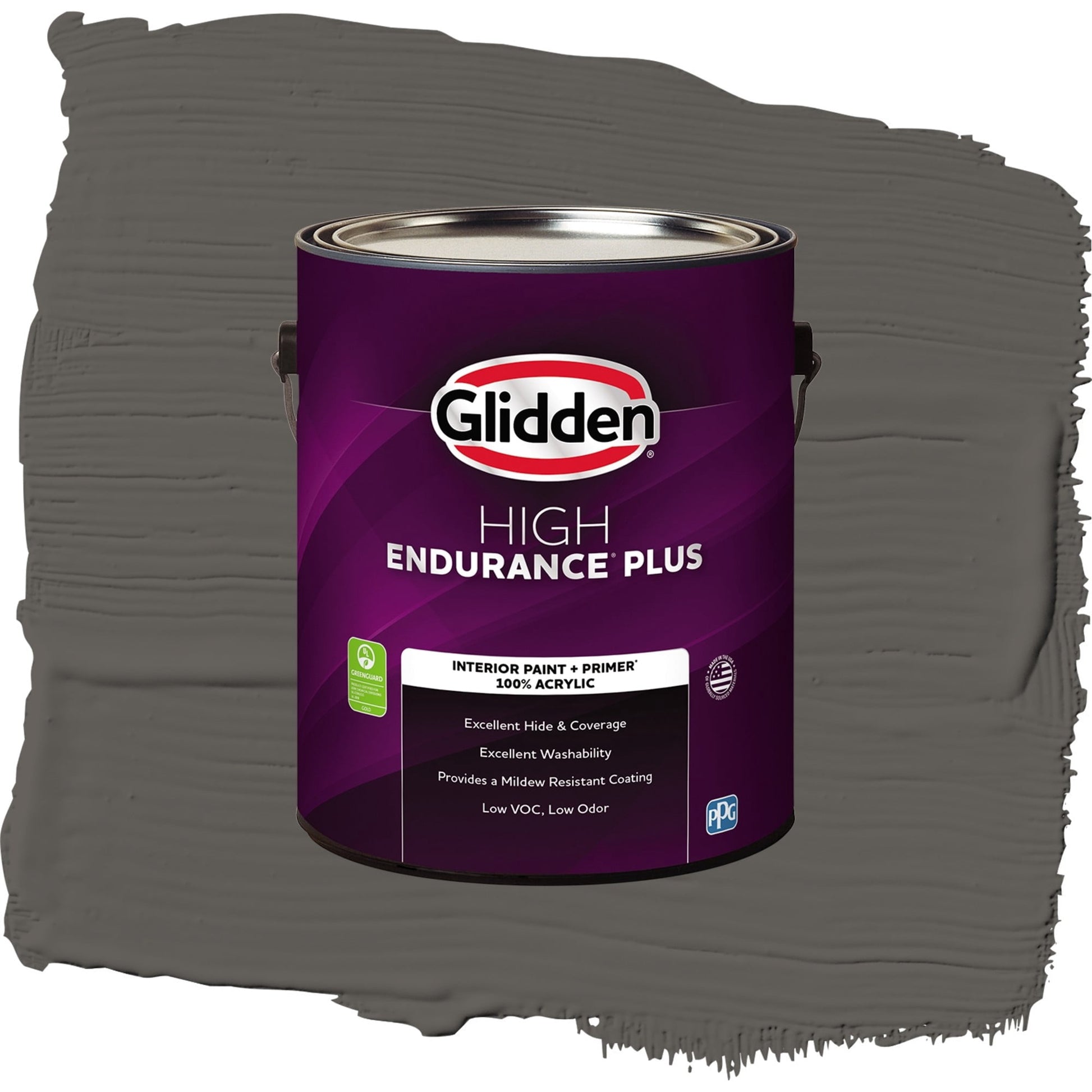 Glidden HEP Stone's Throw / Gray, Flat Interior Paint with Primer, 1 Gallon