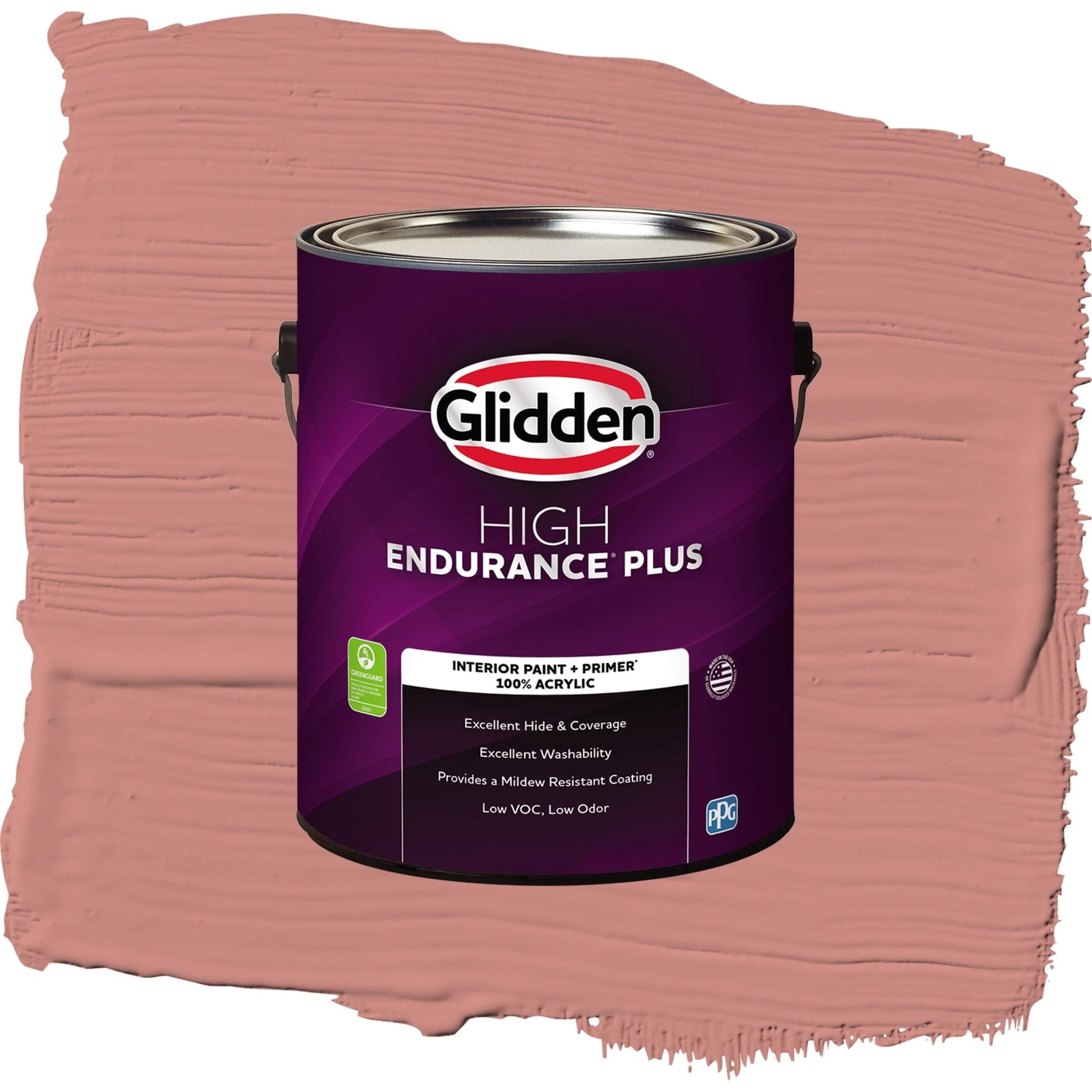 Glidden HEP Sunstone / Orange, Flat Interior Paint with Primer, 1 Gallon