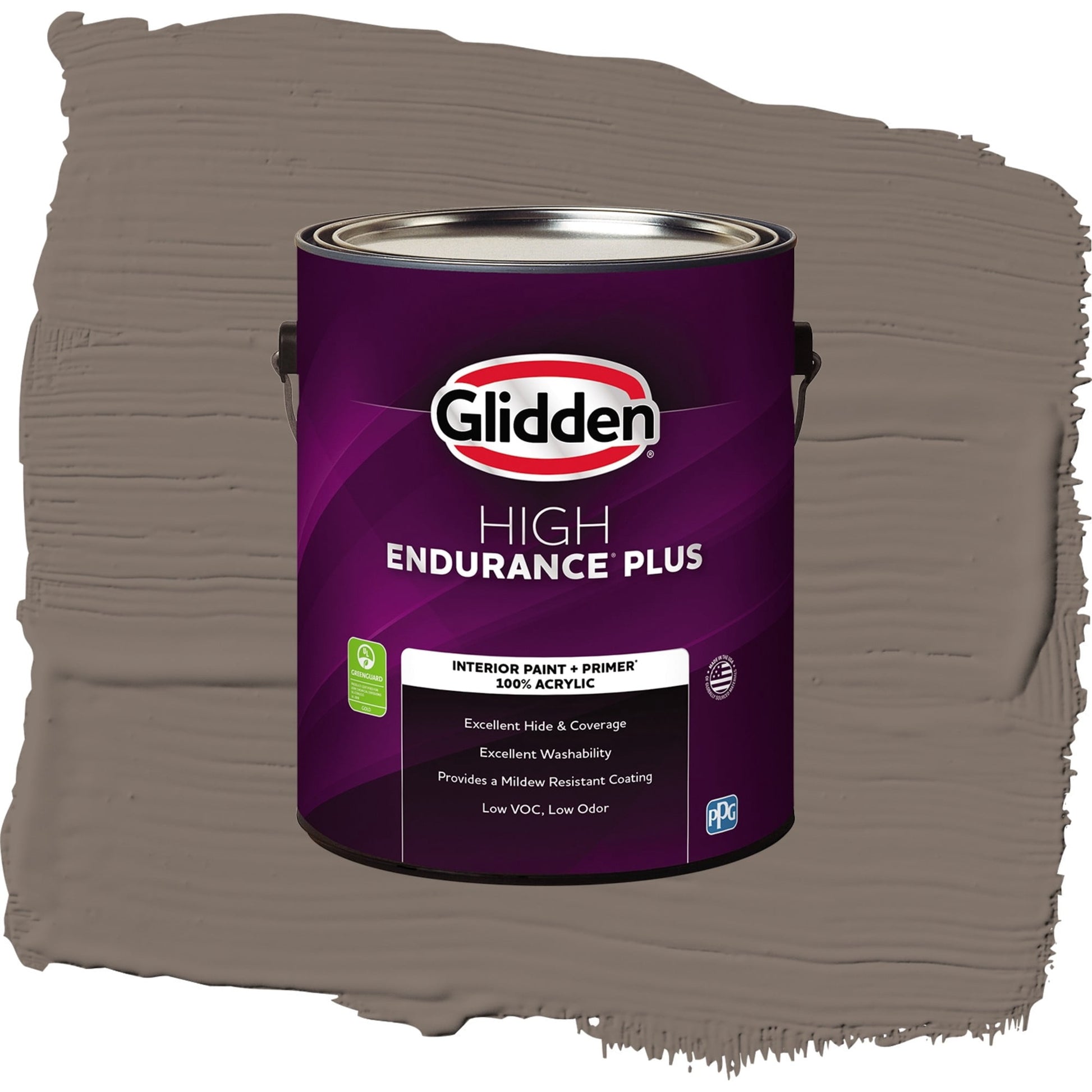 Glidden HEP Tattle Tail / Brown, Eggshell Interior Paint with Primer, 1 Gallon