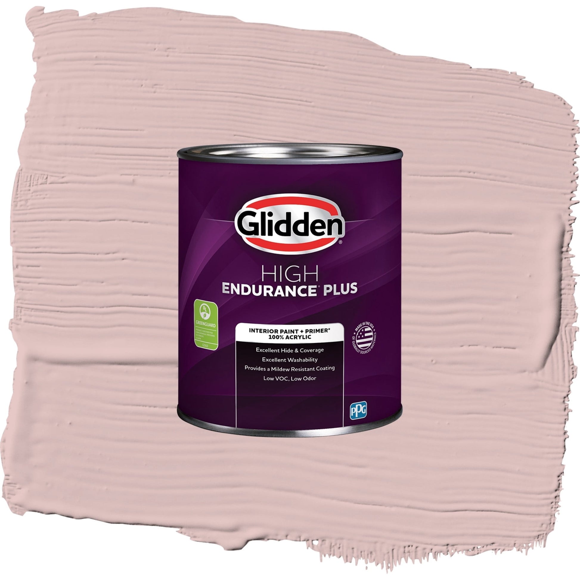 Glidden HEP Tea Time / Pink, Semi-Gloss Interior Paint with Primer, 1 Quart