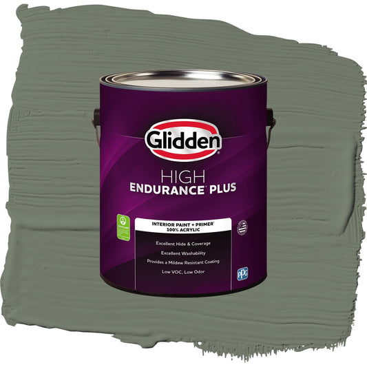 Glidden HEP Thyme Green / Green, Semi-Gloss Interior Paint with Primer, 1 Gallon