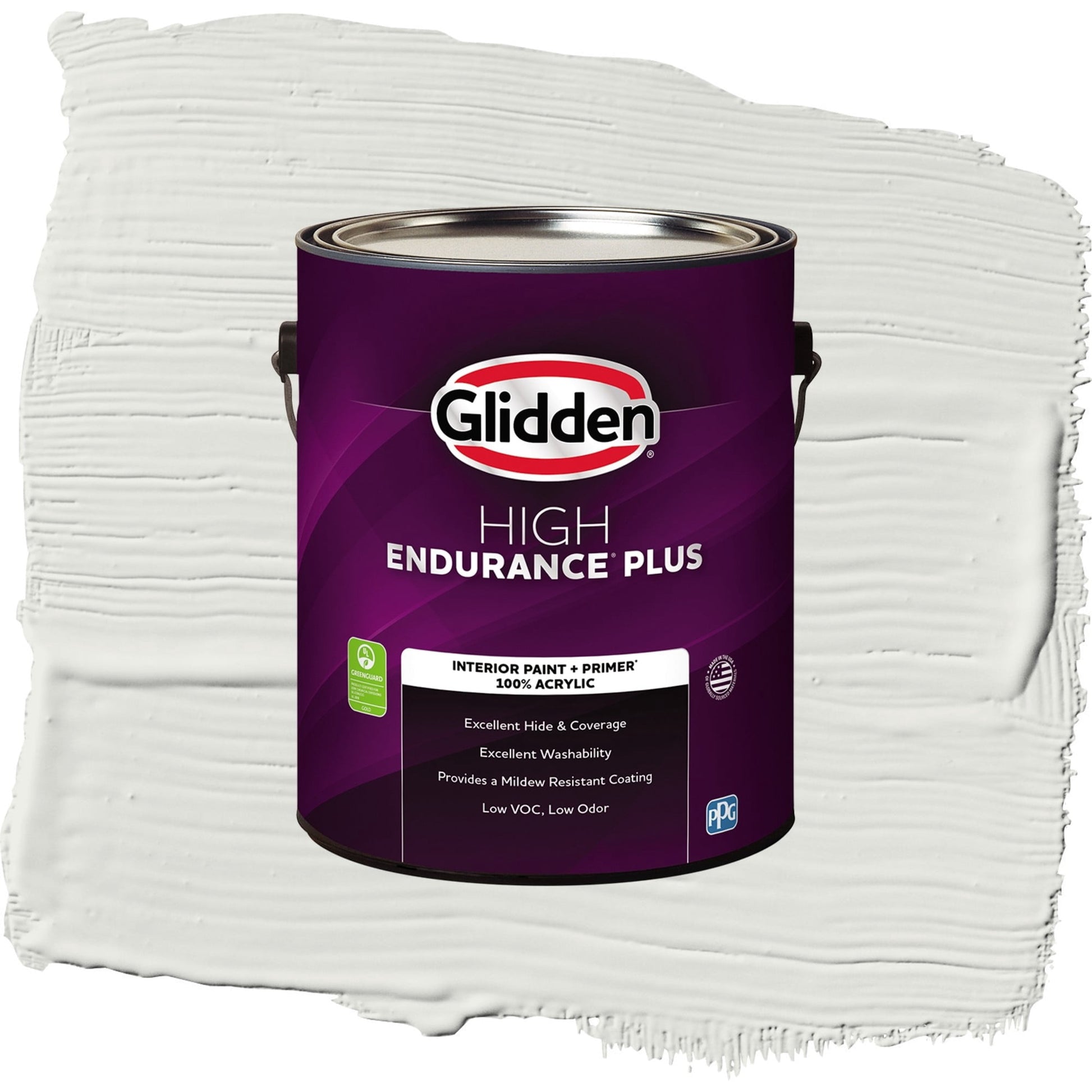 Glidden HEP Tundra Frost / Grey, Flat Interior Paint with Primer, 1 Gallon