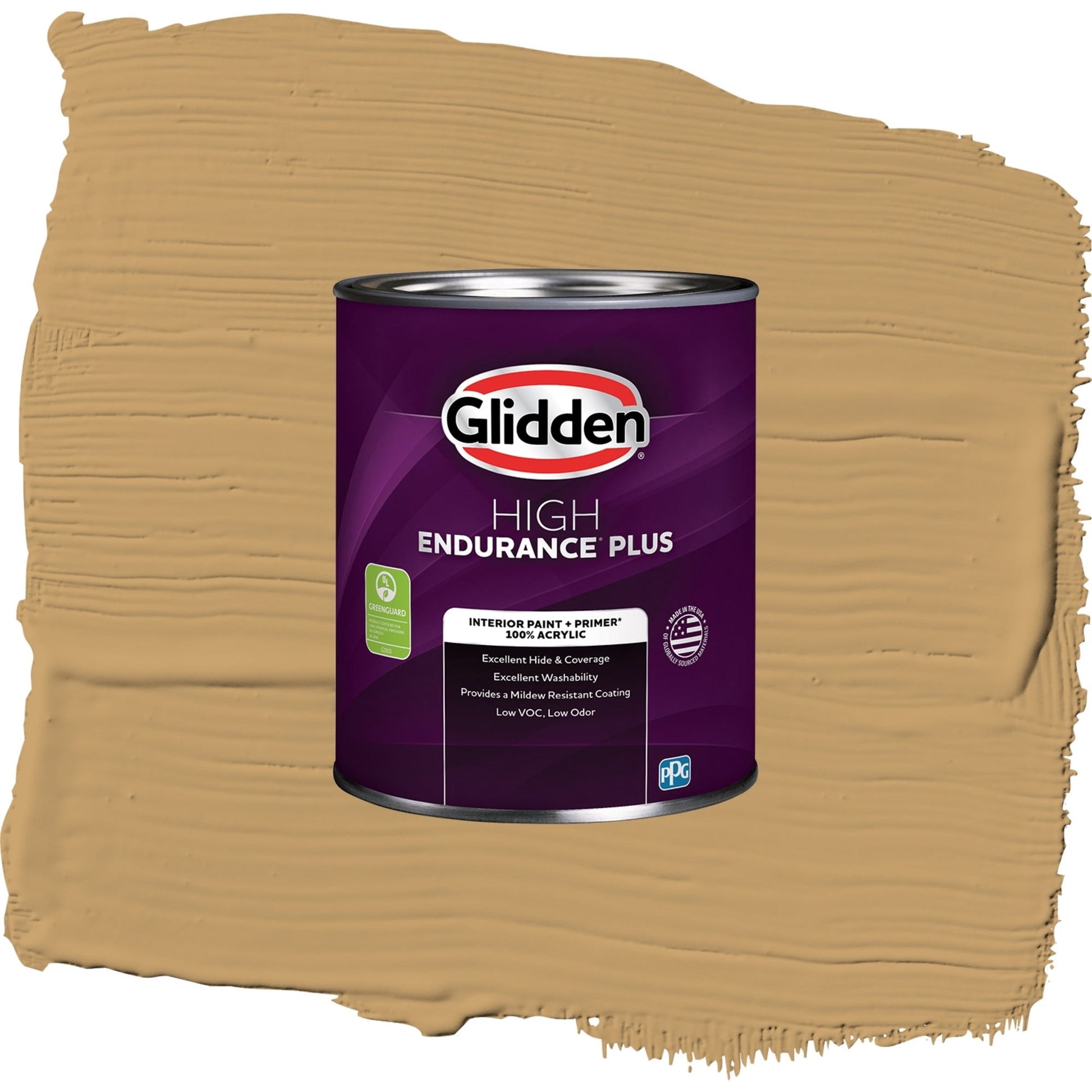 Glidden HEP Welcome Home / Yellow, Eggshell Interior Paint with Primer, 1 Quart
