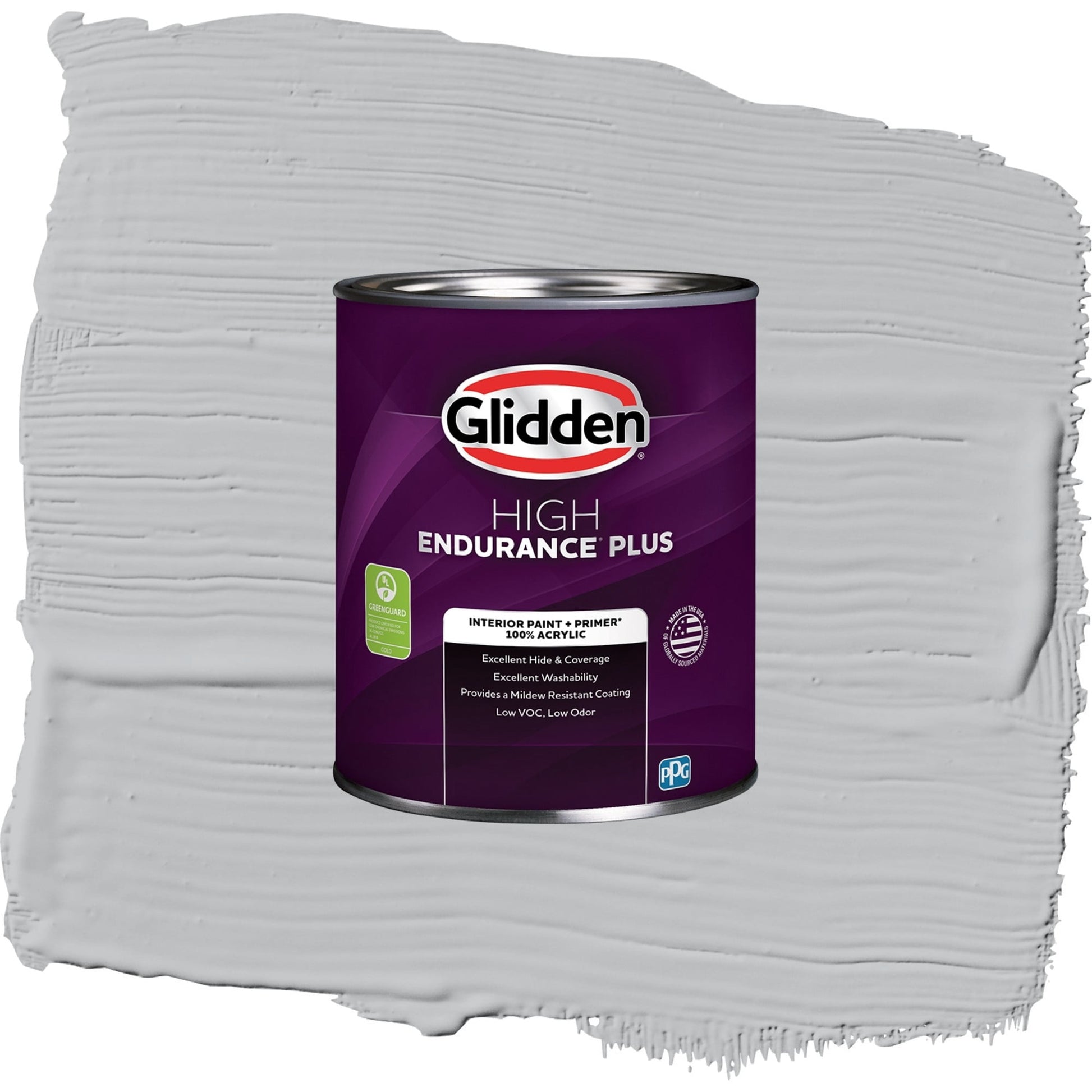 Glidden HEP Whirlwind / Gray, Eggshell Interior Paint with Primer, 1 Quart