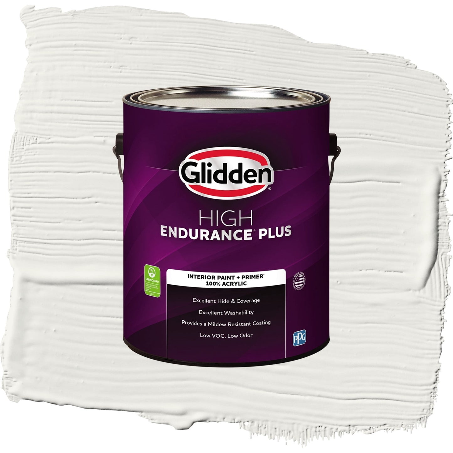 Glidden HEP Willow Springs / White Semi-Gloss Interior Paint with Primer, 1 Gallon