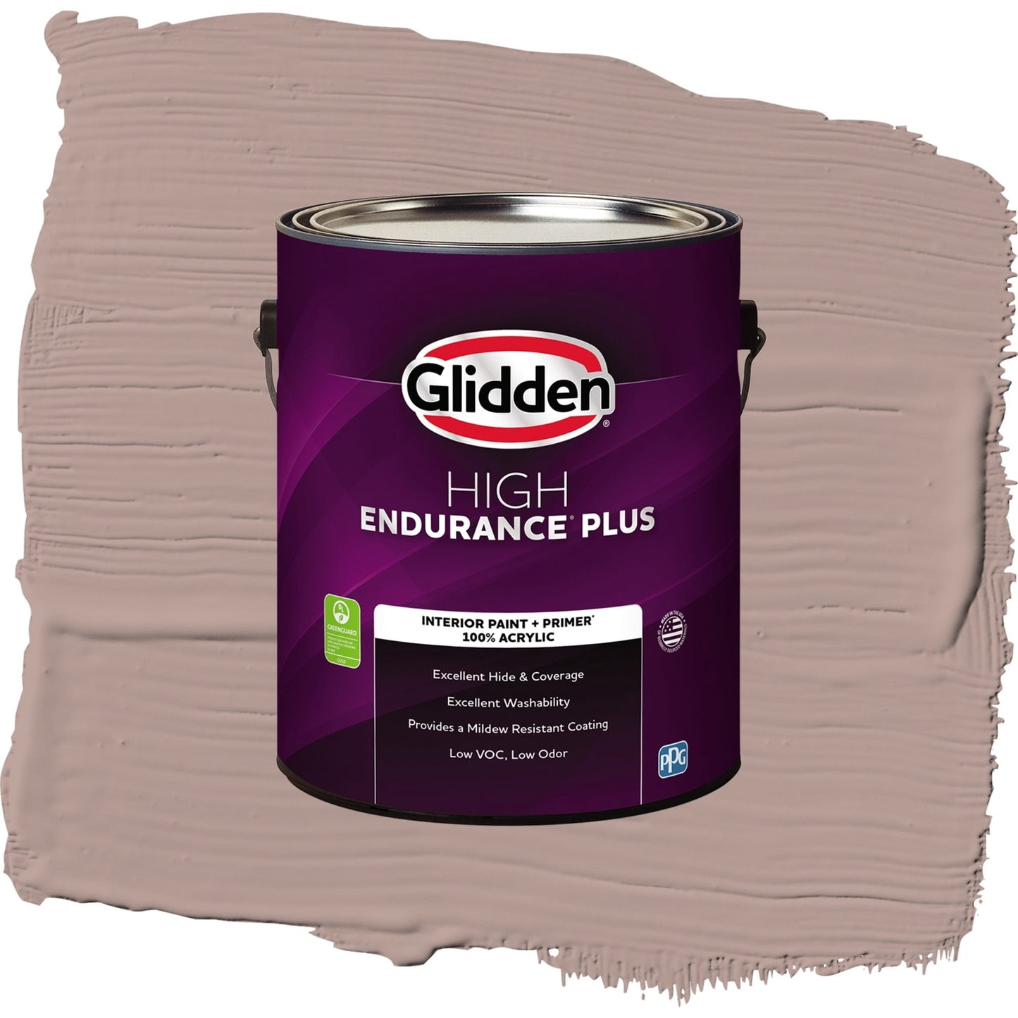 Glidden HEP Iris Mauve Interior Paint + Primer Flat , 1 Gallon