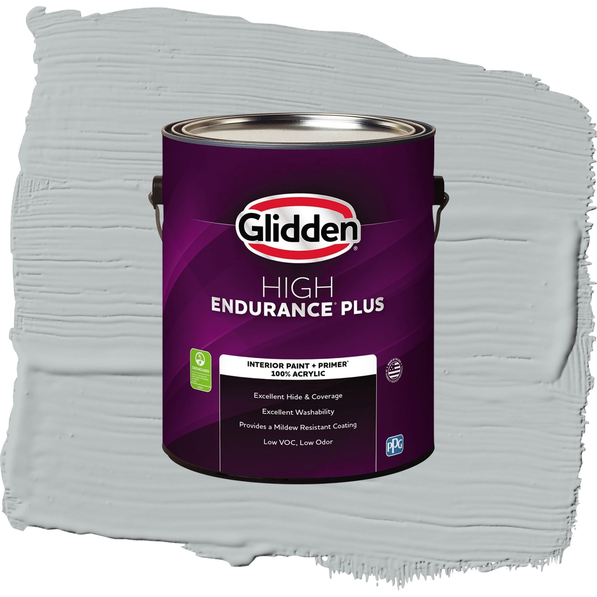 Glidden HEP Maiden Mist / Gray, Eggshell Interior Paint with Primer, 1 Gallon