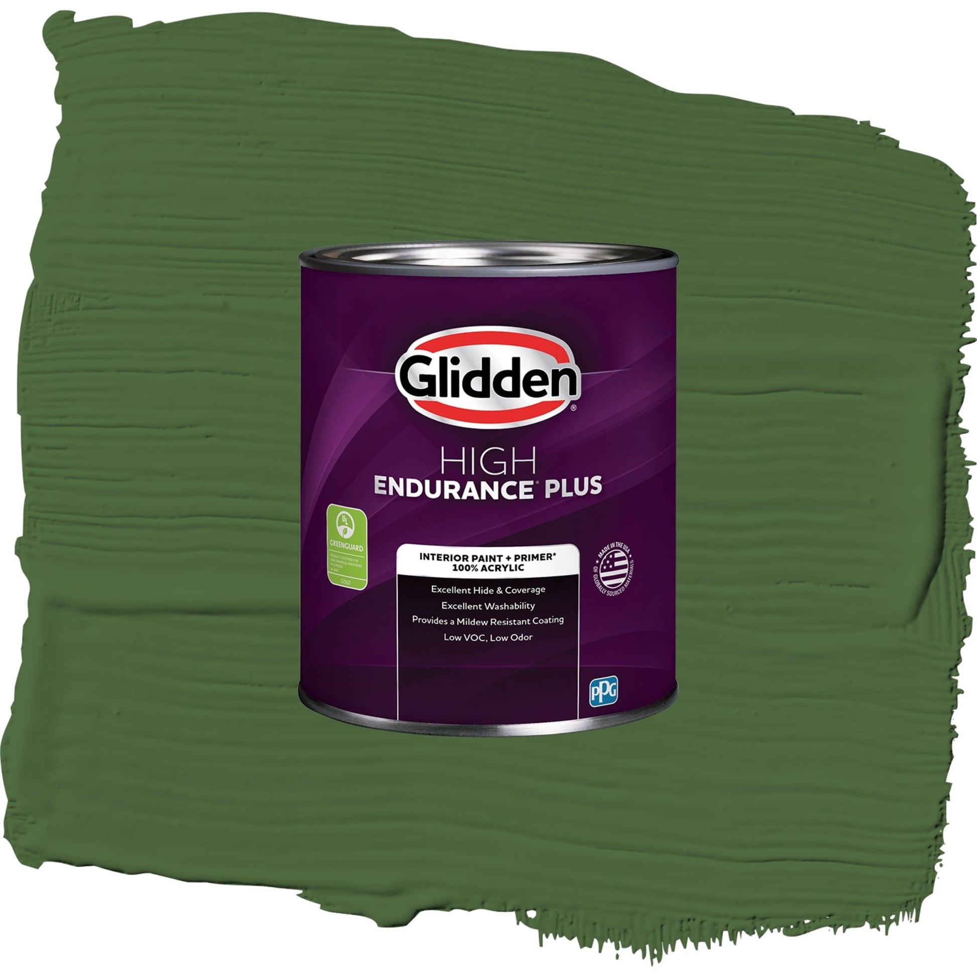 Glidden HEP Mountain Forest / Green, Eggshell Interior Paint with Primer, 1 Quart