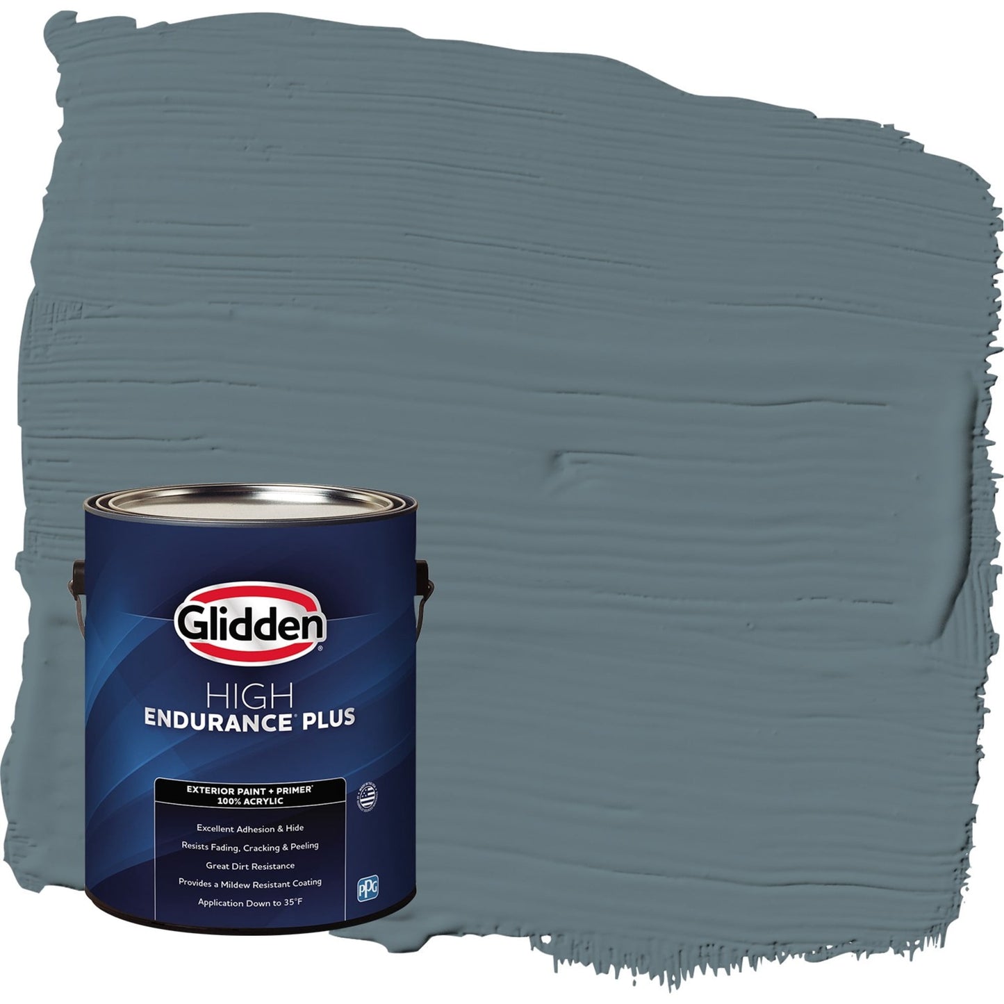 Glidden HEP Night Rendezvous / Blue Flat Exterior Paint with Primer, 1 Gallon