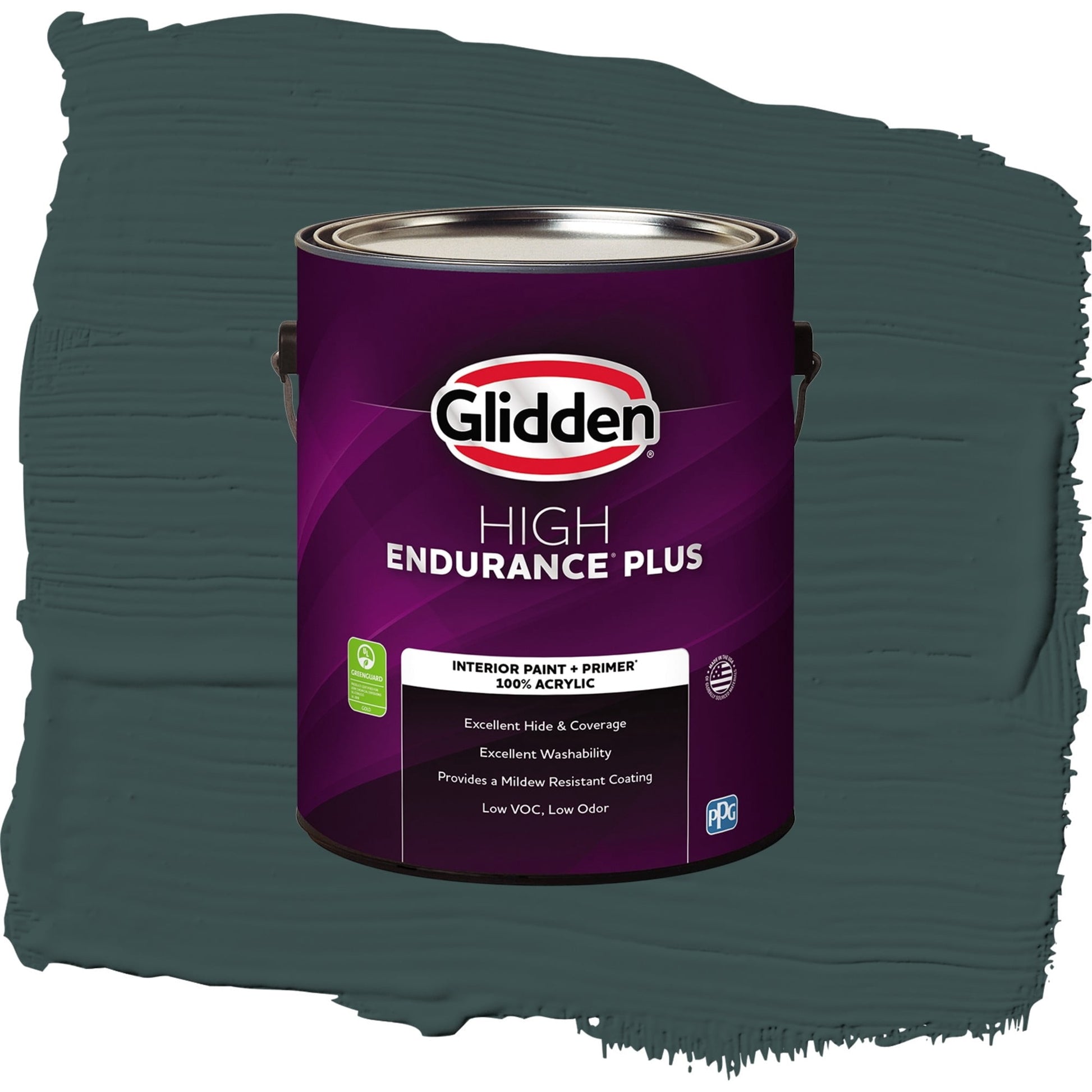 Glidden HEP Night Watch / Green, Eggshell Interior Paint with Primer, 1 Gallon