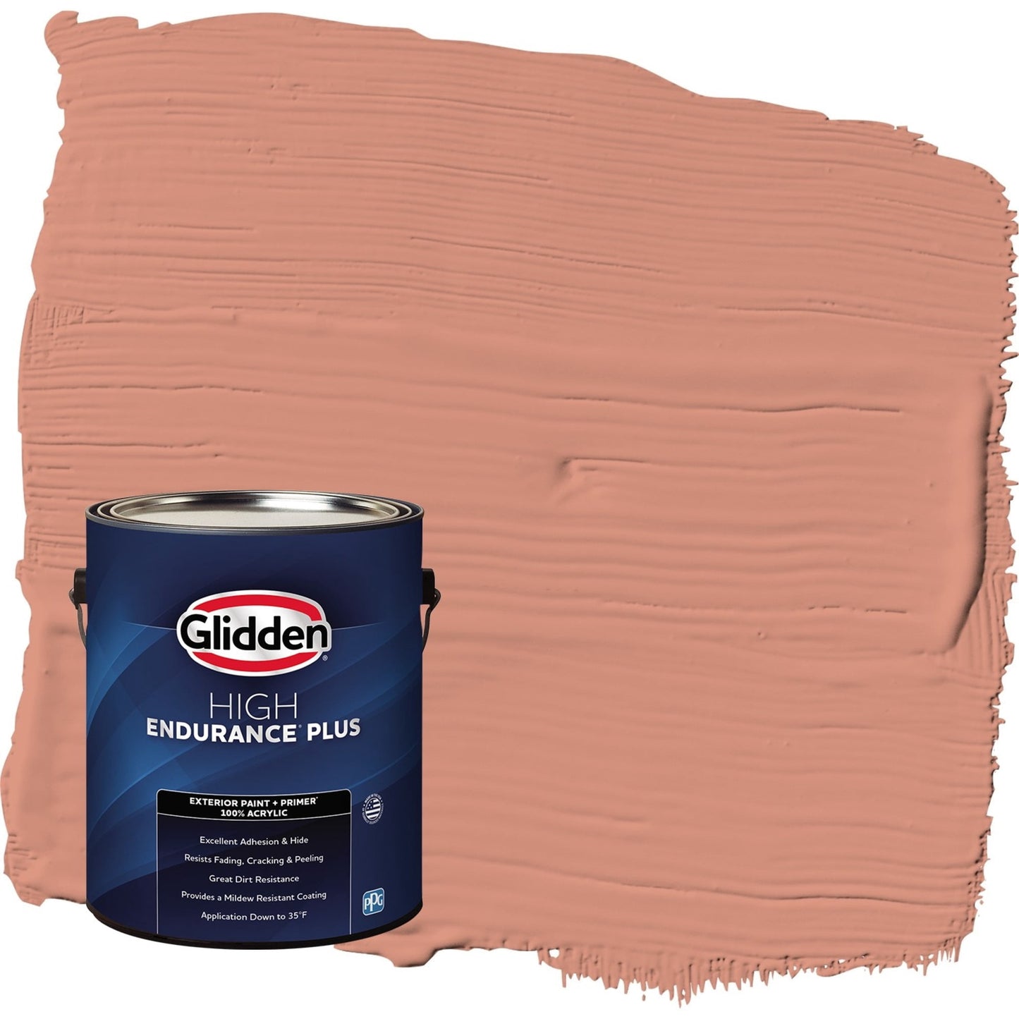 Glidden HEP Orange Essential / Orange Flat Exterior Paint with Primer, 1 Gallon