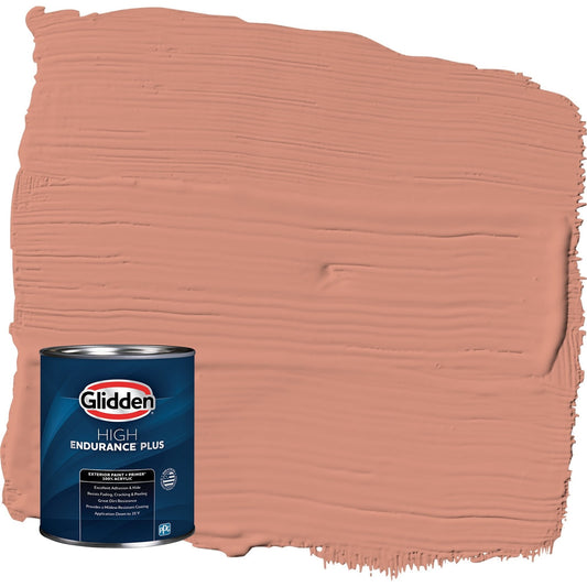 Glidden HEP Orange Essential / Orange Satin Exterior Paint with Primer, 1 Quart