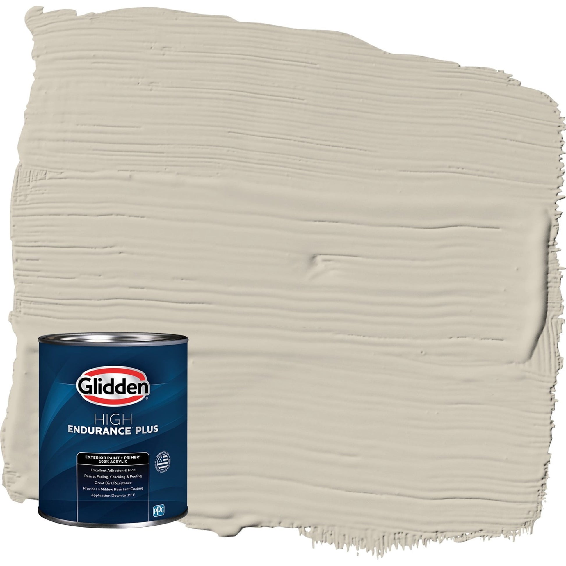 Glidden HEP Ostrich Feather / Beige Satin Exterior Paint with Primer, 1 Quart