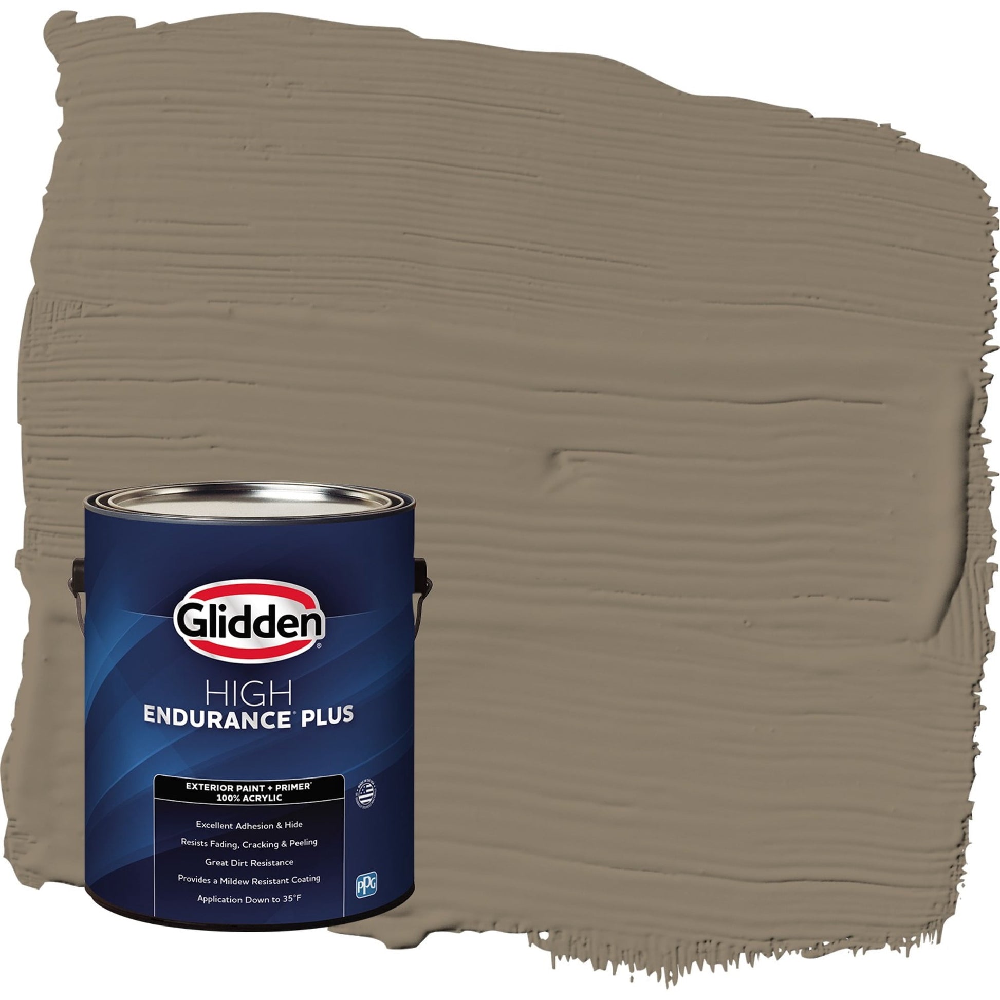 Glidden HEP Patches / Gray Satin Exterior Paint with Primer, 1 Gallon