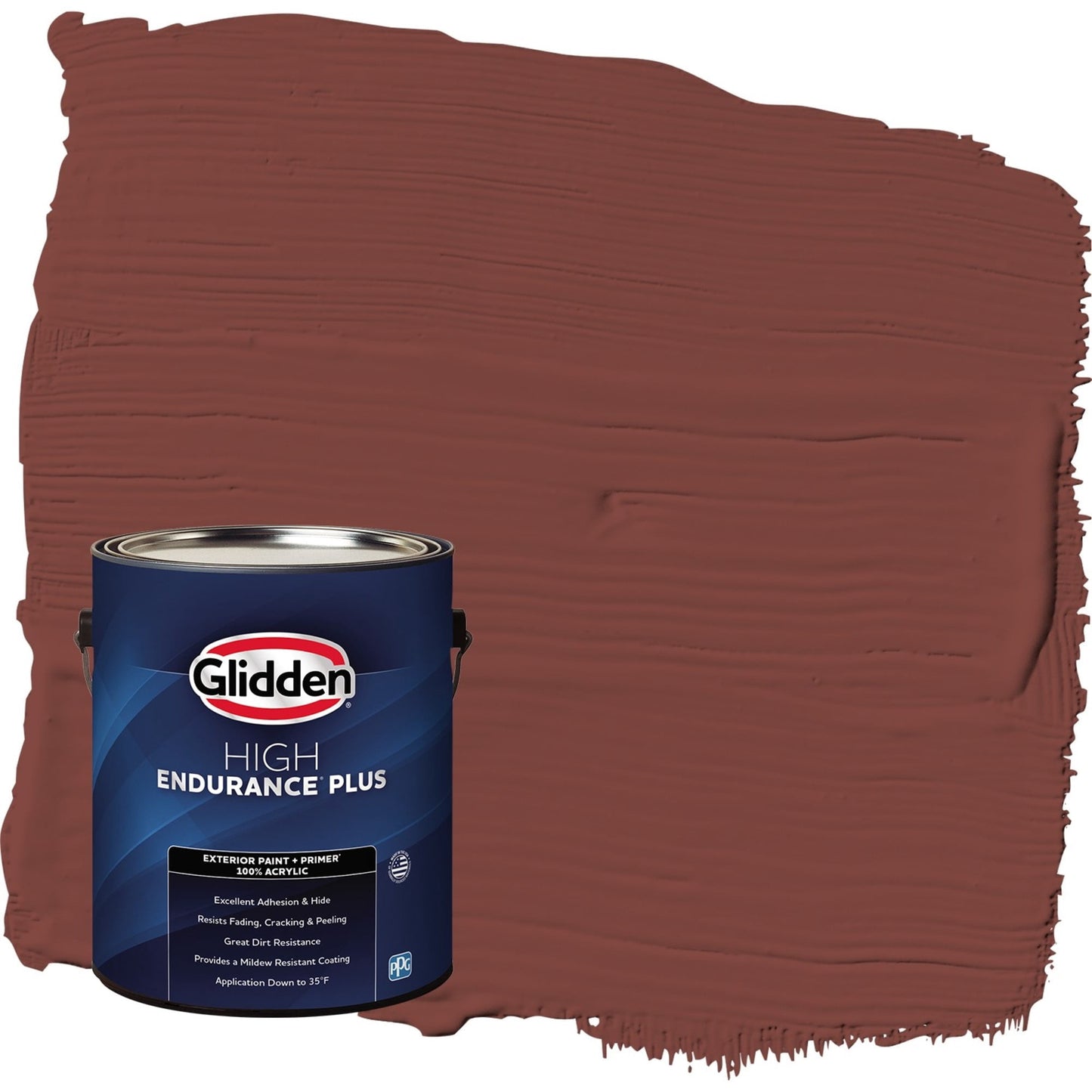 Glidden HEP Sweet Spiceberry / Red Satin Exterior Paint with Primer, 1 Gallon