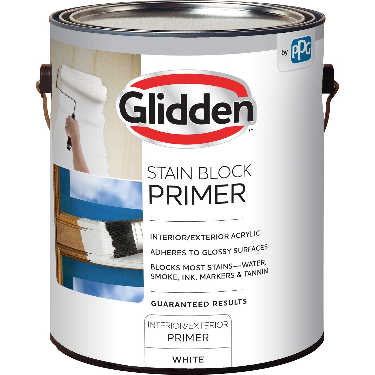 Glidden Glidden Primer Mate Bloqueadora de Manchas para Interiores/exteriores, Blanco, 1 GalÃ³n