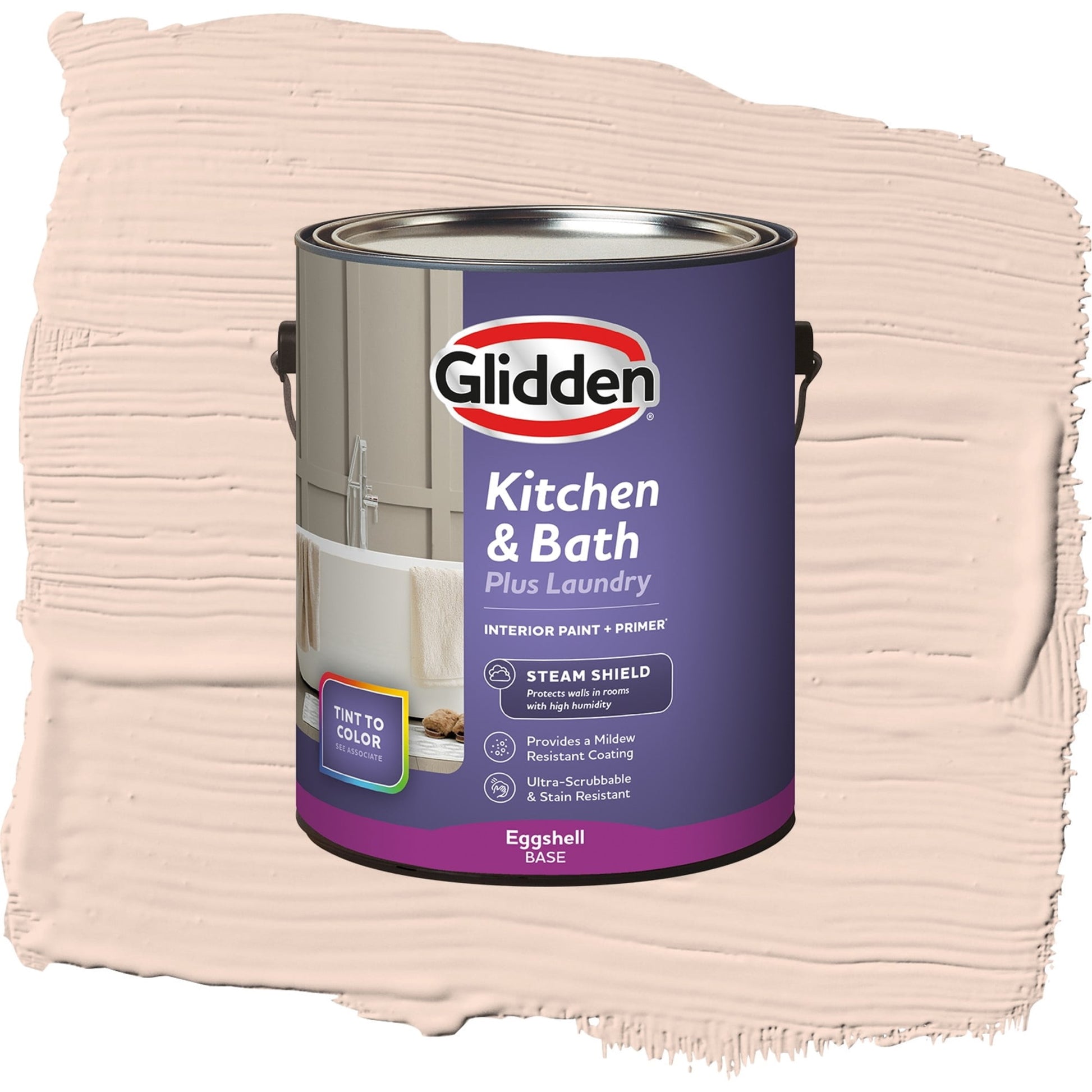 Glidden Glidden Kitchen Bath and Laundry Blush Beige, Eggshell Interior Paint with Primer, 1 Gallon