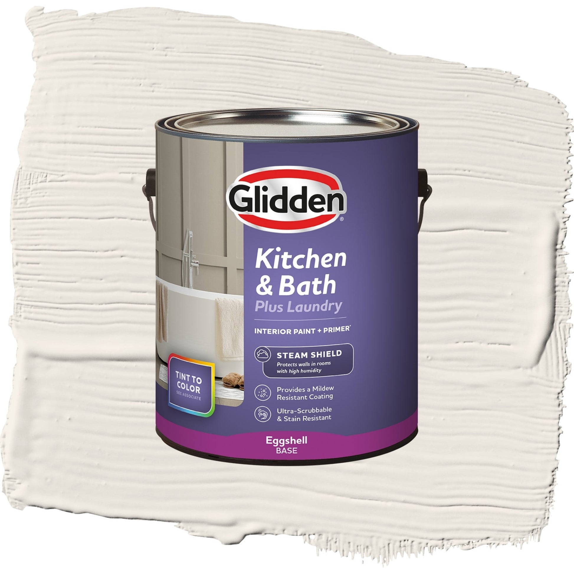 Glidden Glidden Kitchen Bath and Laundry Mountain Gray / Gray, Eggshell Interior Paint with Primer, 1 Gallon