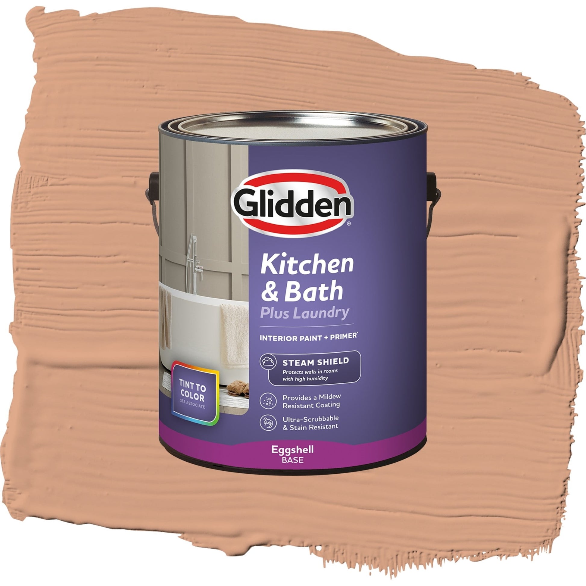 Glidden Glidden Kitchen Bath and Laundry Orange Maple, Eggshell Interior Paint with Primer, 1 Gallon