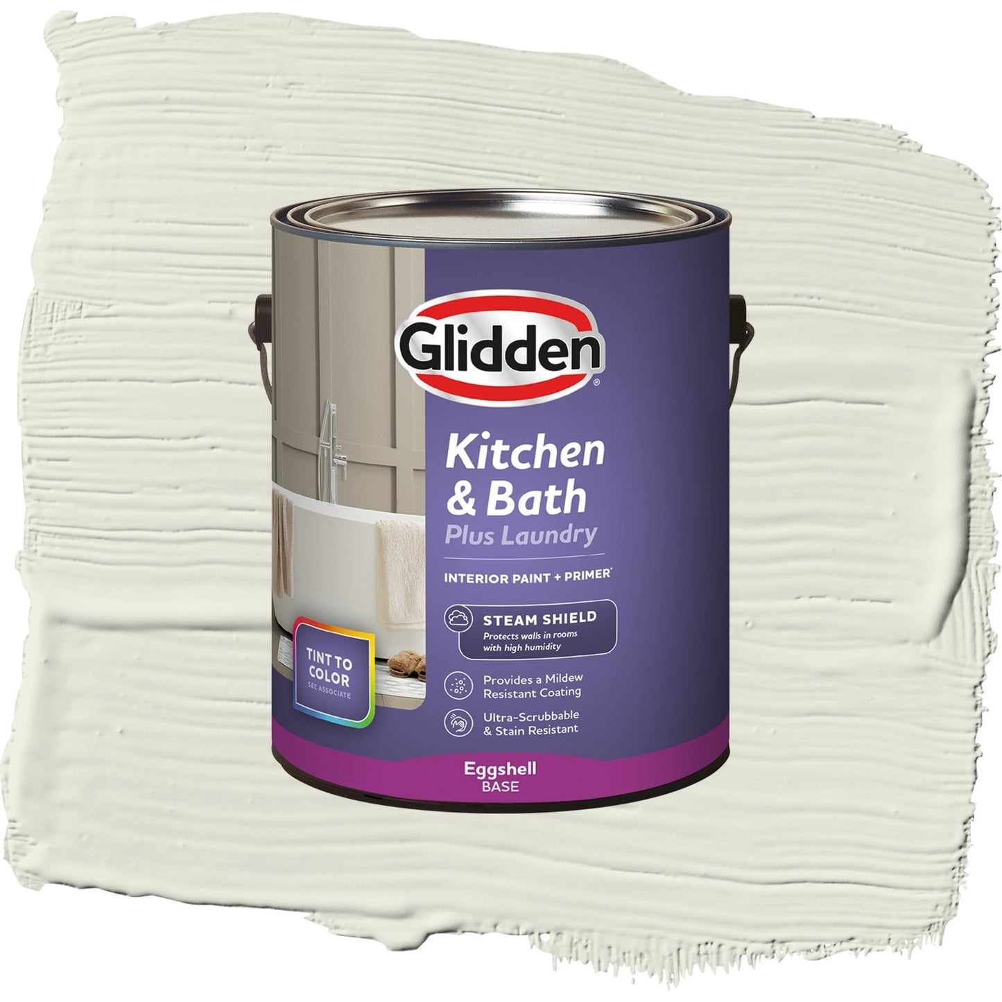 Glidden Glidden Kitchen Bath and Laundry Rain Cloud / Green, Eggshell Interior Paint with Primer, 1 Gallon