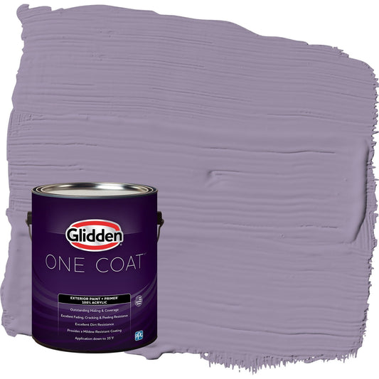 Glidden One Coat Smoky Grape / Purple Semi-Gloss Exterior Paint with Primer, 1 Gallon